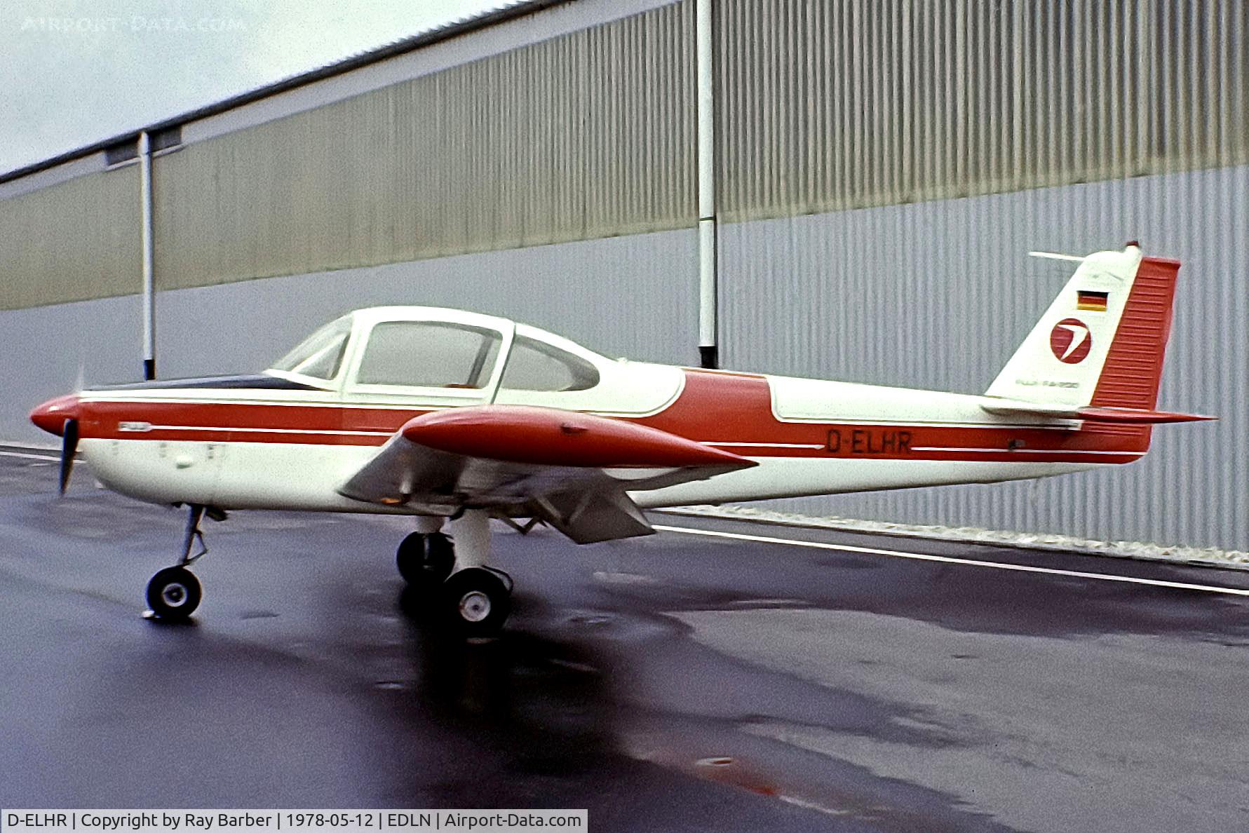 D-ELHR, 1970 Fuji FA-200-160 Aero Subaru C/N 78, Fuji FA-200-160 Aero Subaru [78] Dusseldorf-Monchengladbach~D 12/05/1978. From a slide.