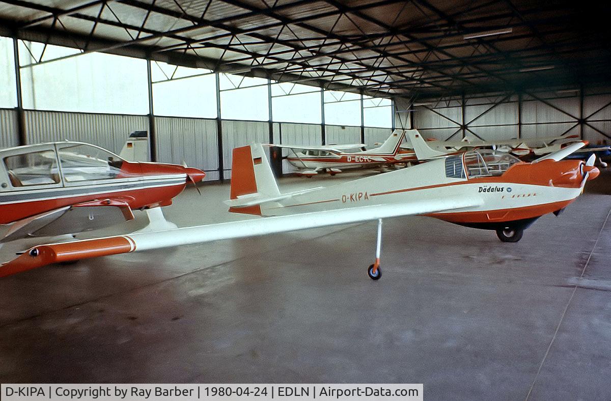 D-KIPA, 1975 Scheibe SF-25C Falke 1700 C/N 44111, Scheibe SF-25C Falke 1700 [44111] Dusseldorf-Monchengladbach~D 24/04/1980. From a slide.