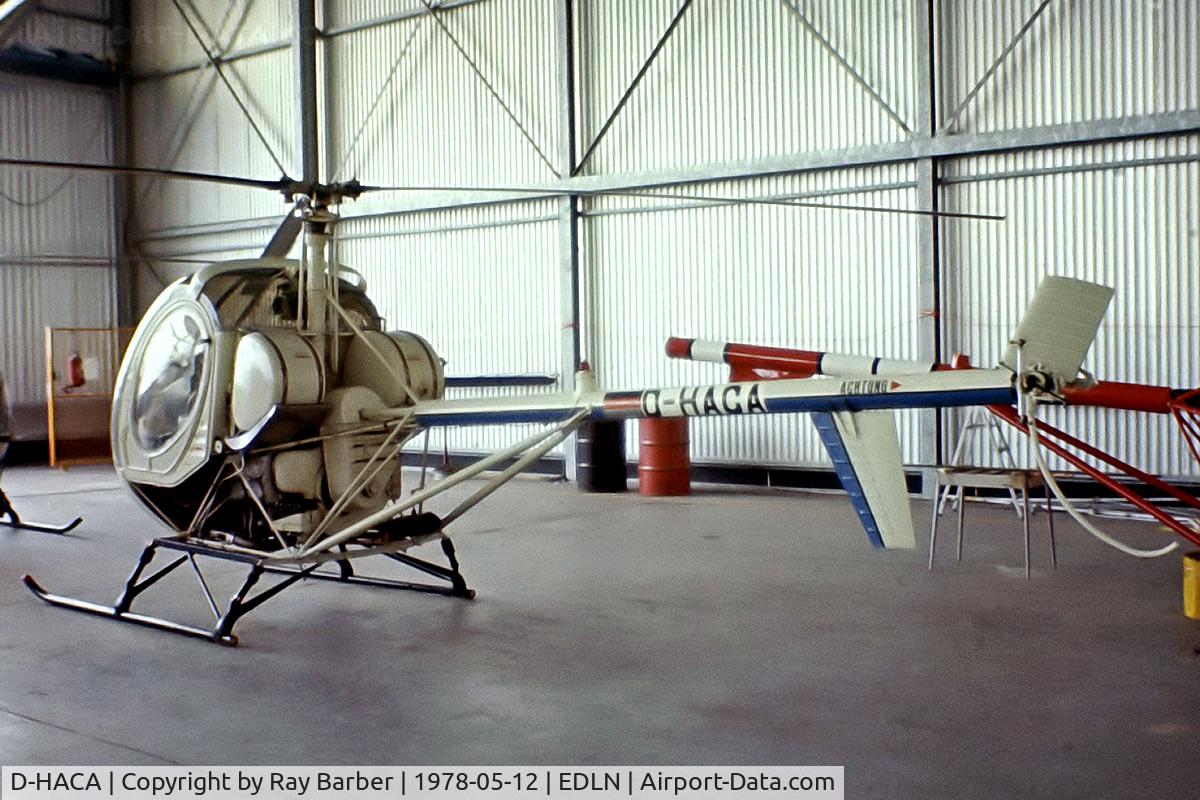 D-HACA, 1972 Hughes 269C C/N 720149, Hughes 269C [0149] Dusseldorf-Monchengladbach~D 12/05/1978. From a slide.