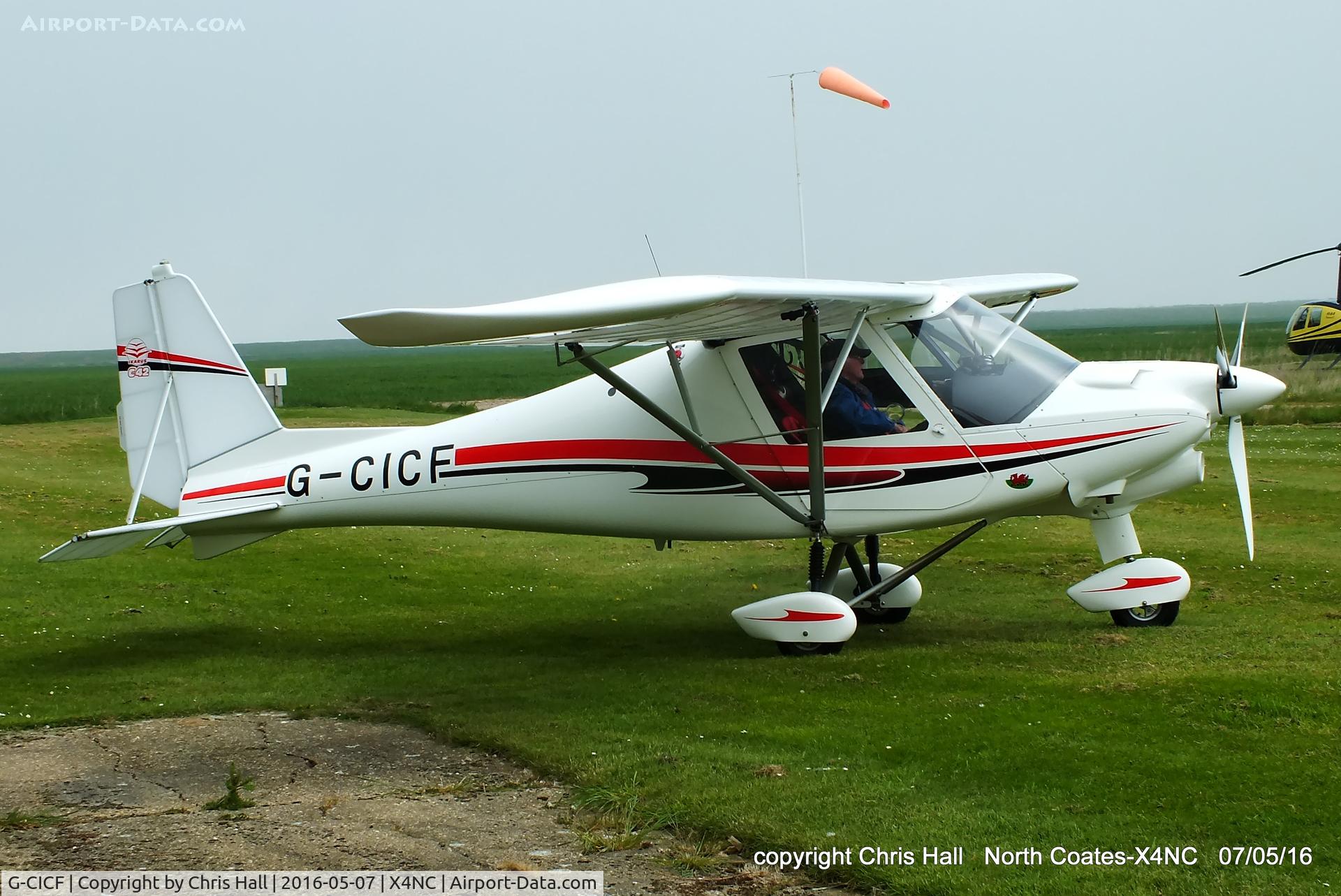 G-CICF, 2013 Comco Ikarus C42 FB80 Bravo C/N 1305-7260, at North Coates