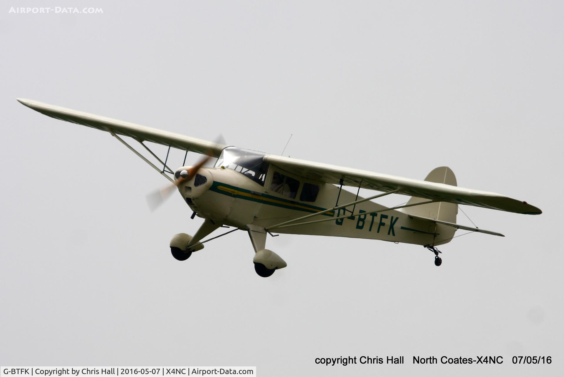 G-BTFK, 1947 Taylorcraft BC-12D Twosome C/N 10540, at North Coates