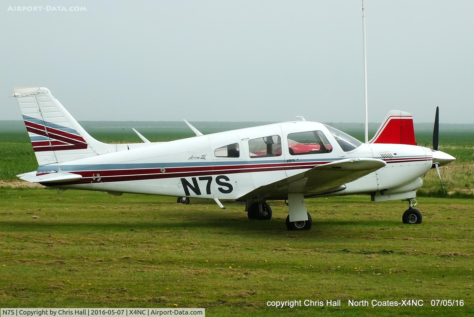 N7S, 1977 Piper PA-28R-201T Cherokee Arrow III C/N 28R-7703050, at North Coates