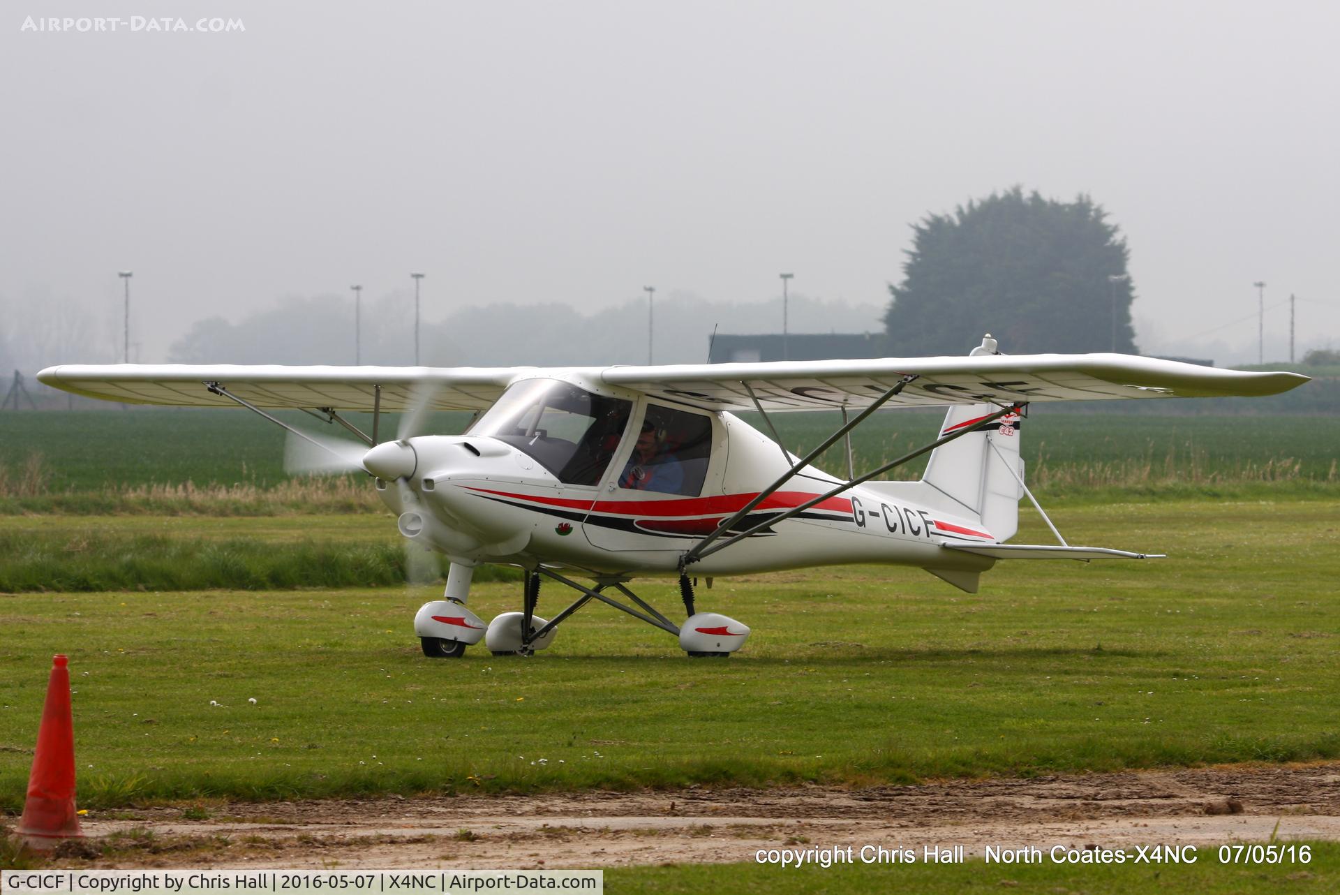 G-CICF, 2013 Comco Ikarus C42 FB80 Bravo C/N 1305-7260, at North Coates