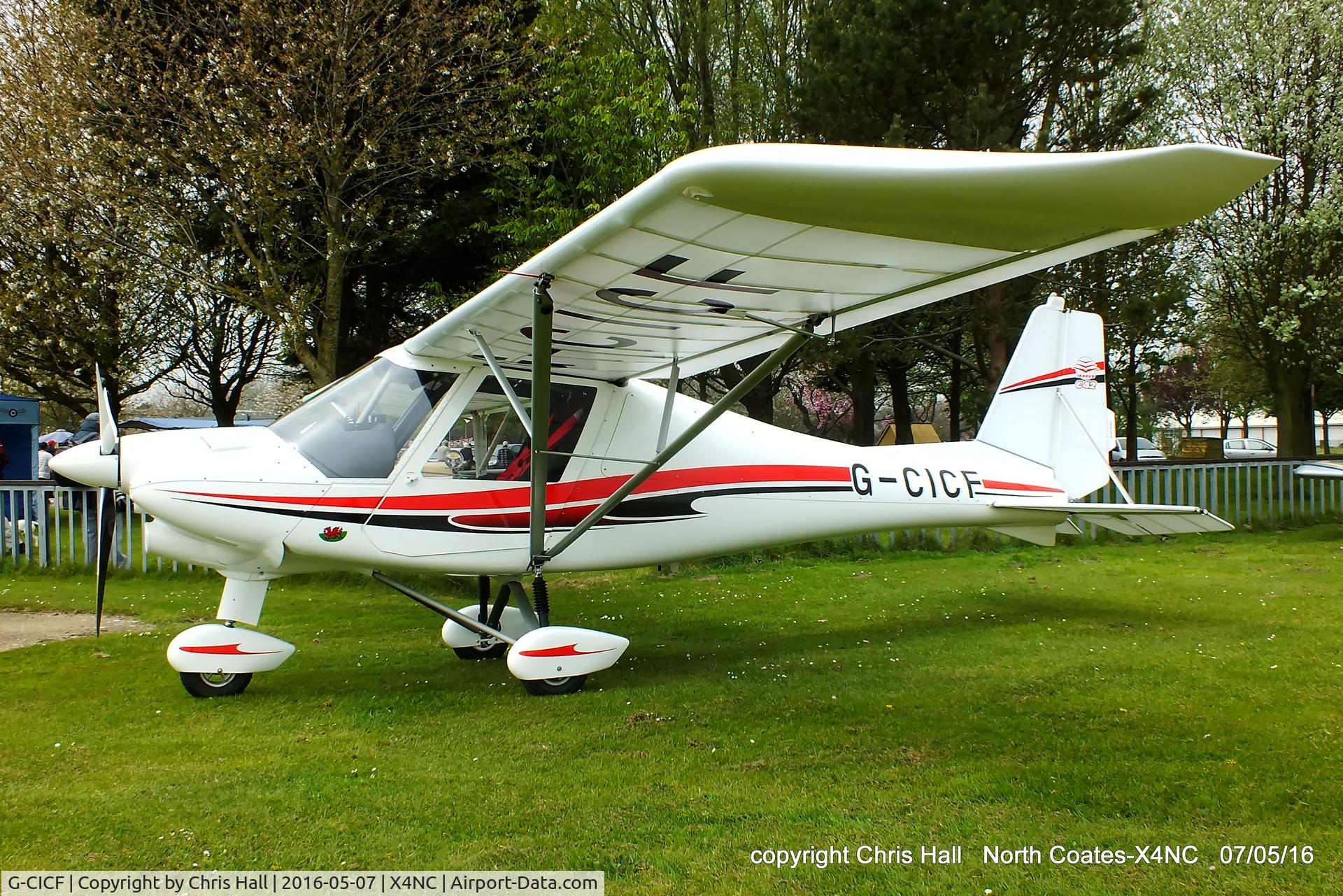 G-CICF, 2013 Comco Ikarus C42 FB80 Bravo C/N 1305-7260, at North Coates