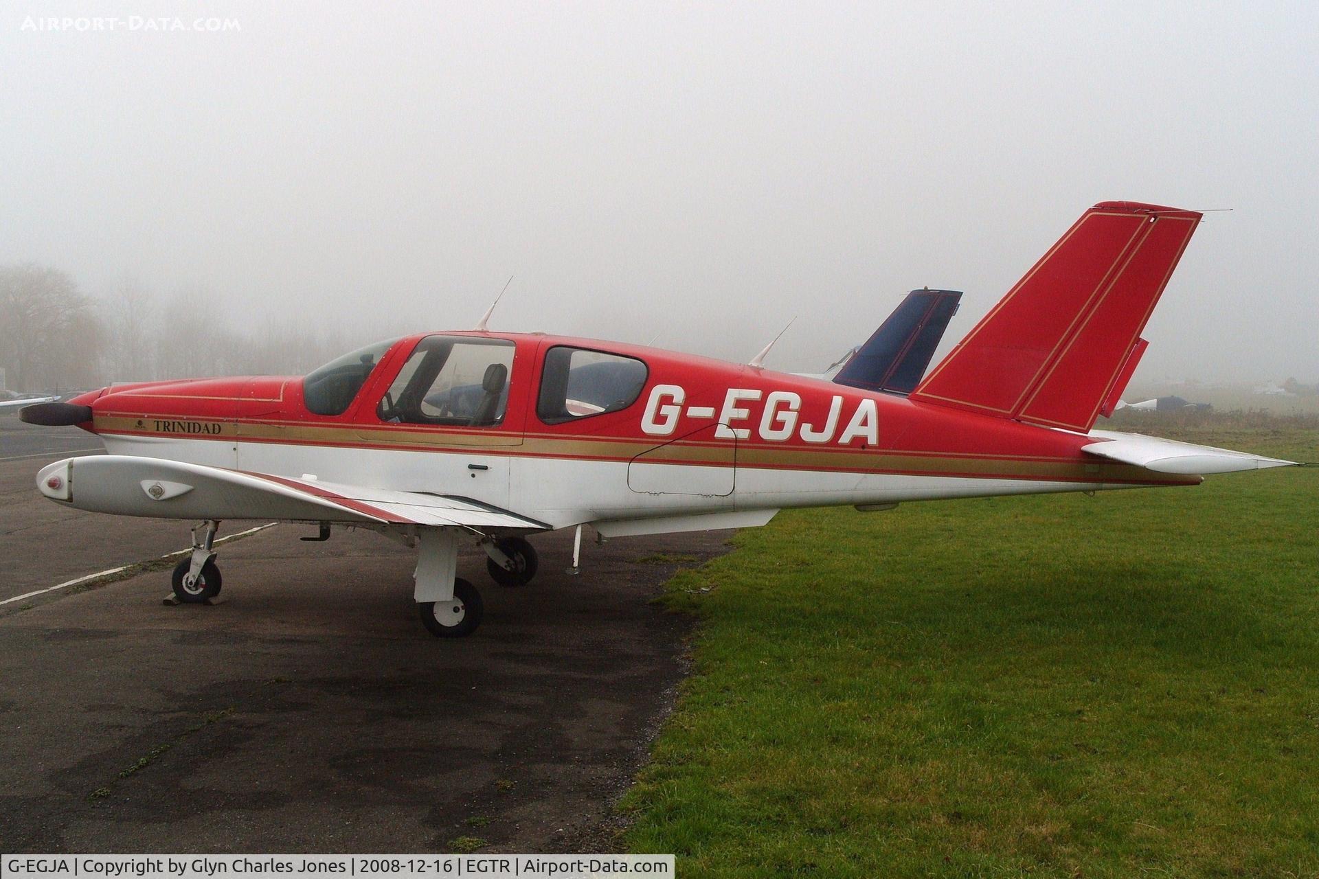 G-EGJA, 1990 Socata TB-20 Trinidad C/N 1101, Taken on a quiet cold and foggy day. With thanks to Elstree control tower who granted me authority to take photographs on the aerodrome. Previously N2807D.