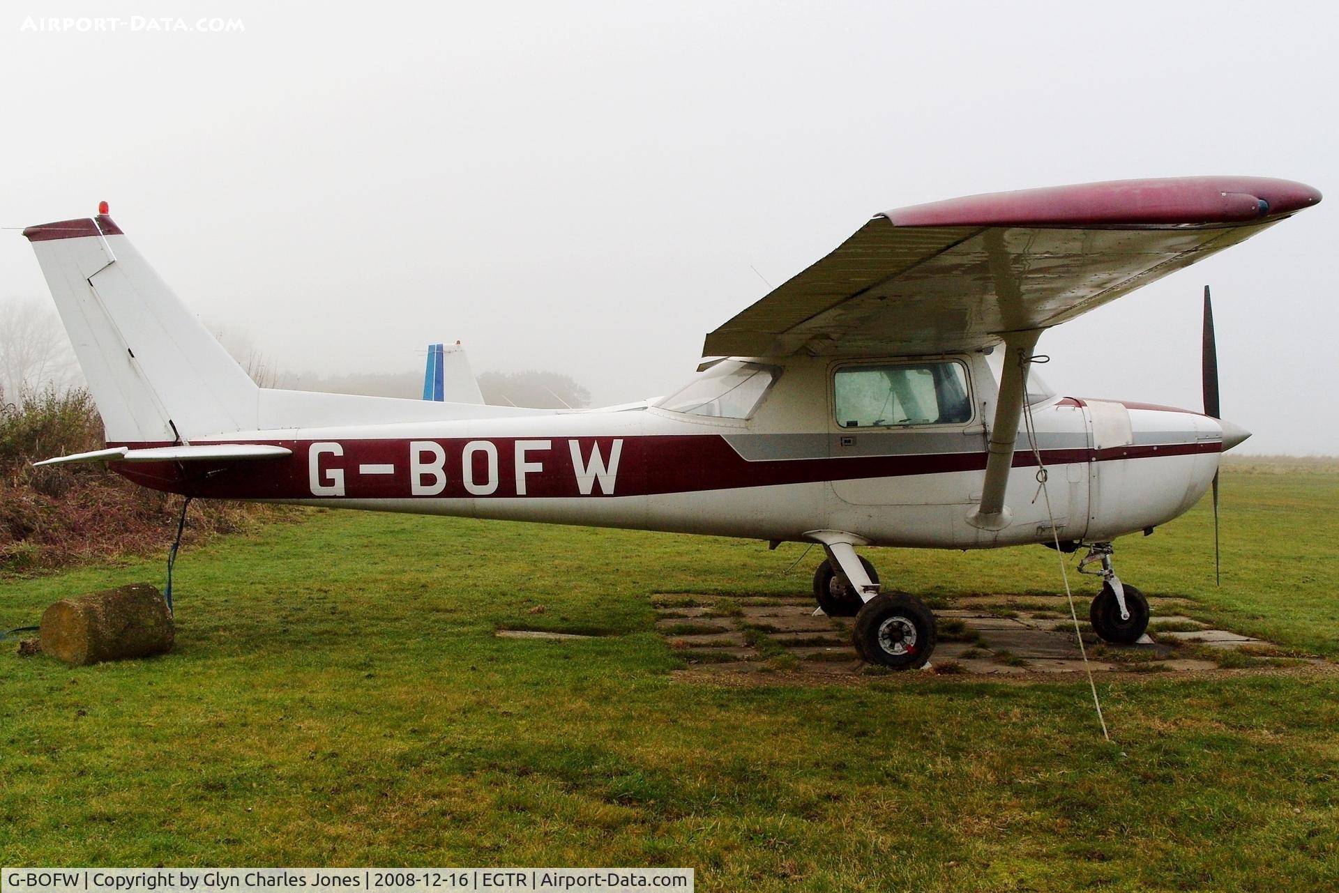 G-BOFW, 1975 Cessna A150M Aerobat C/N A150-0612, Taken on a quiet cold and foggy day. With thanks to Elstree control tower who granted me authority to take photographs on the aerodrome. Previously N9803J.