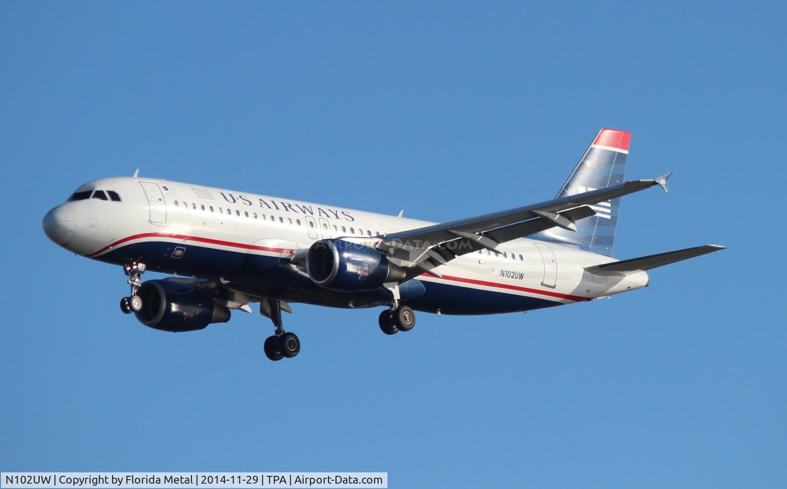 N102UW, 1998 Airbus A320-214 C/N 0844, USAirways