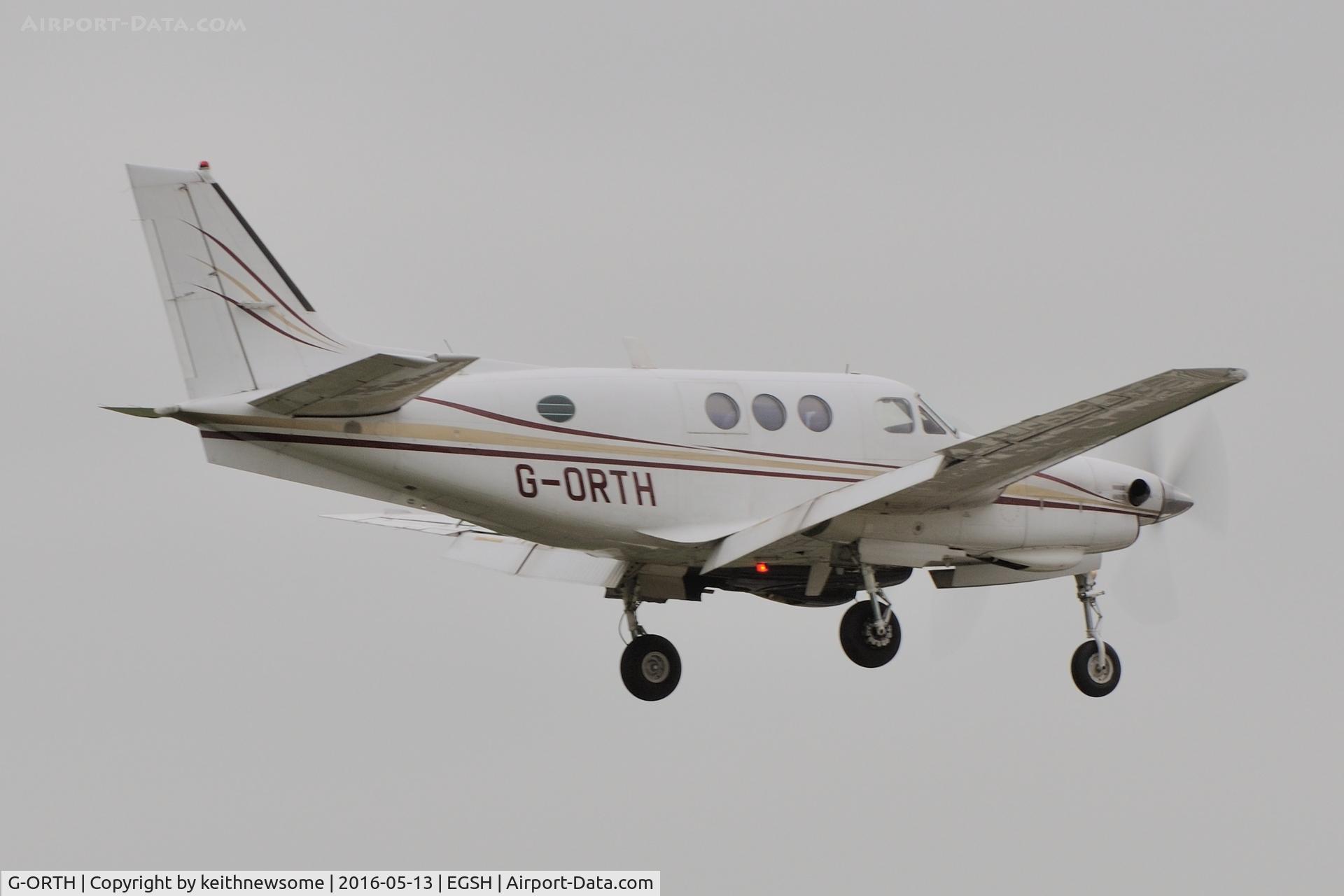 G-ORTH, 1975 Beech E90 King Air C/N LW-136, Nice return visitor.