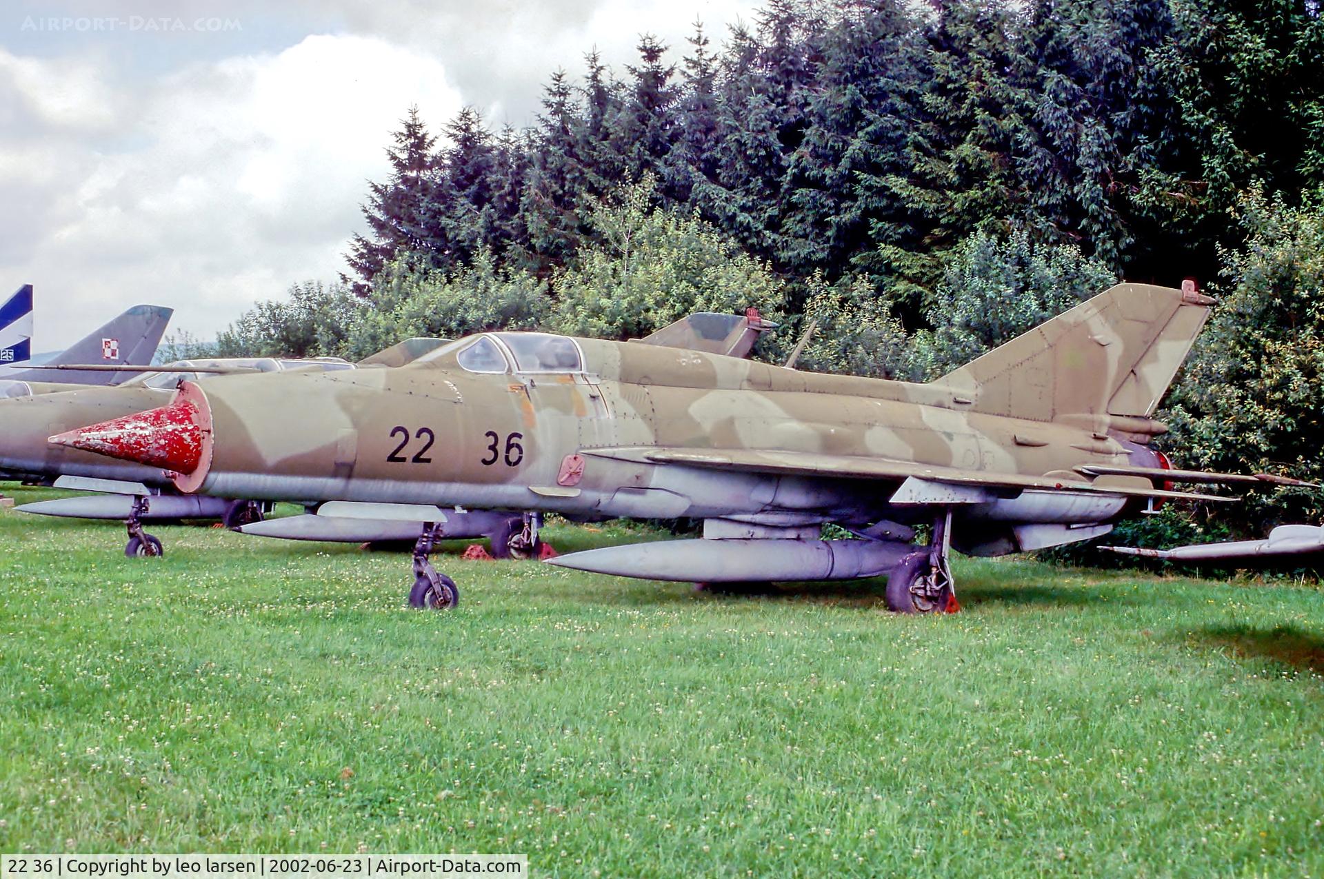 22 36, Mikoyan-Gurevich MiG-21SPS C/N 94A5209, Hermeskeil Museum 23.6.02