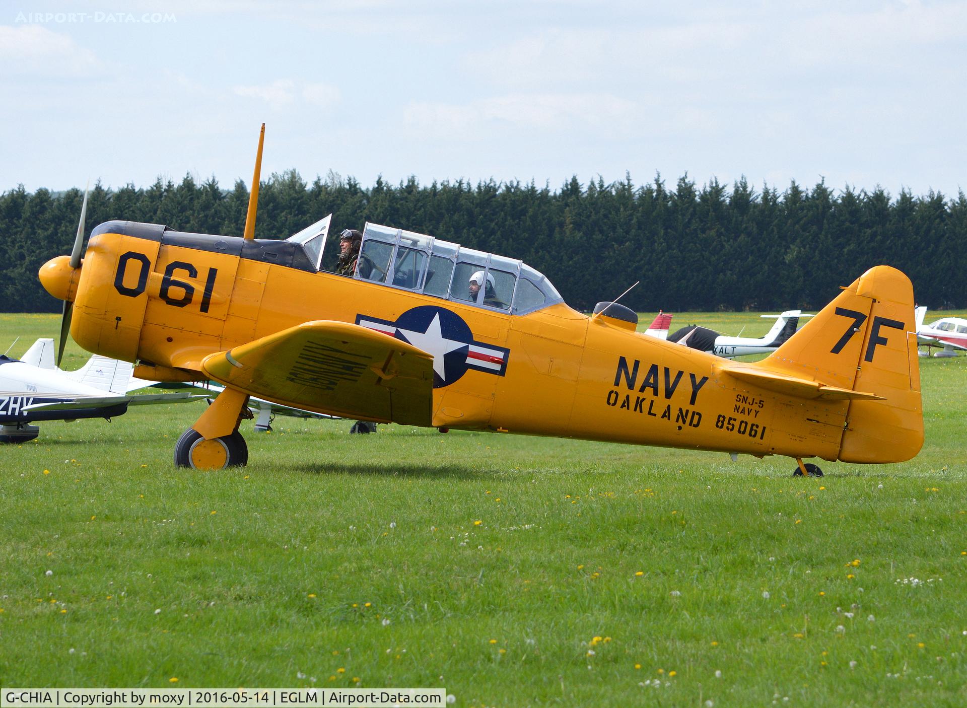 G-CHIA, 1944 North American SNJ-5 Texan Texan C/N 85061, North American SNJ-5 Texan at White Waltham. Ex N9012Y