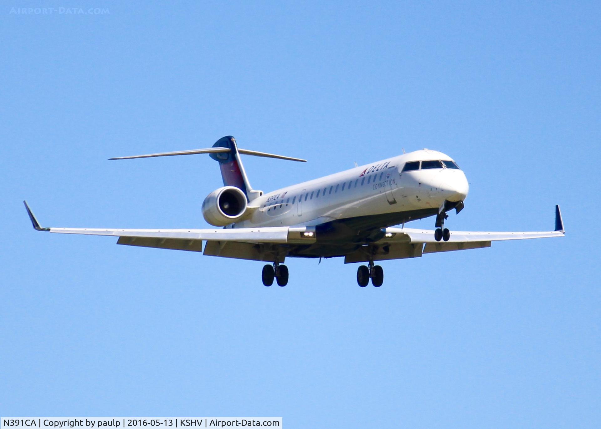 N391CA, 2003 Bombardier CRJ-701ER (CL-600-2C10) Regional Jet C/N 10108, At Shreveport Regional.