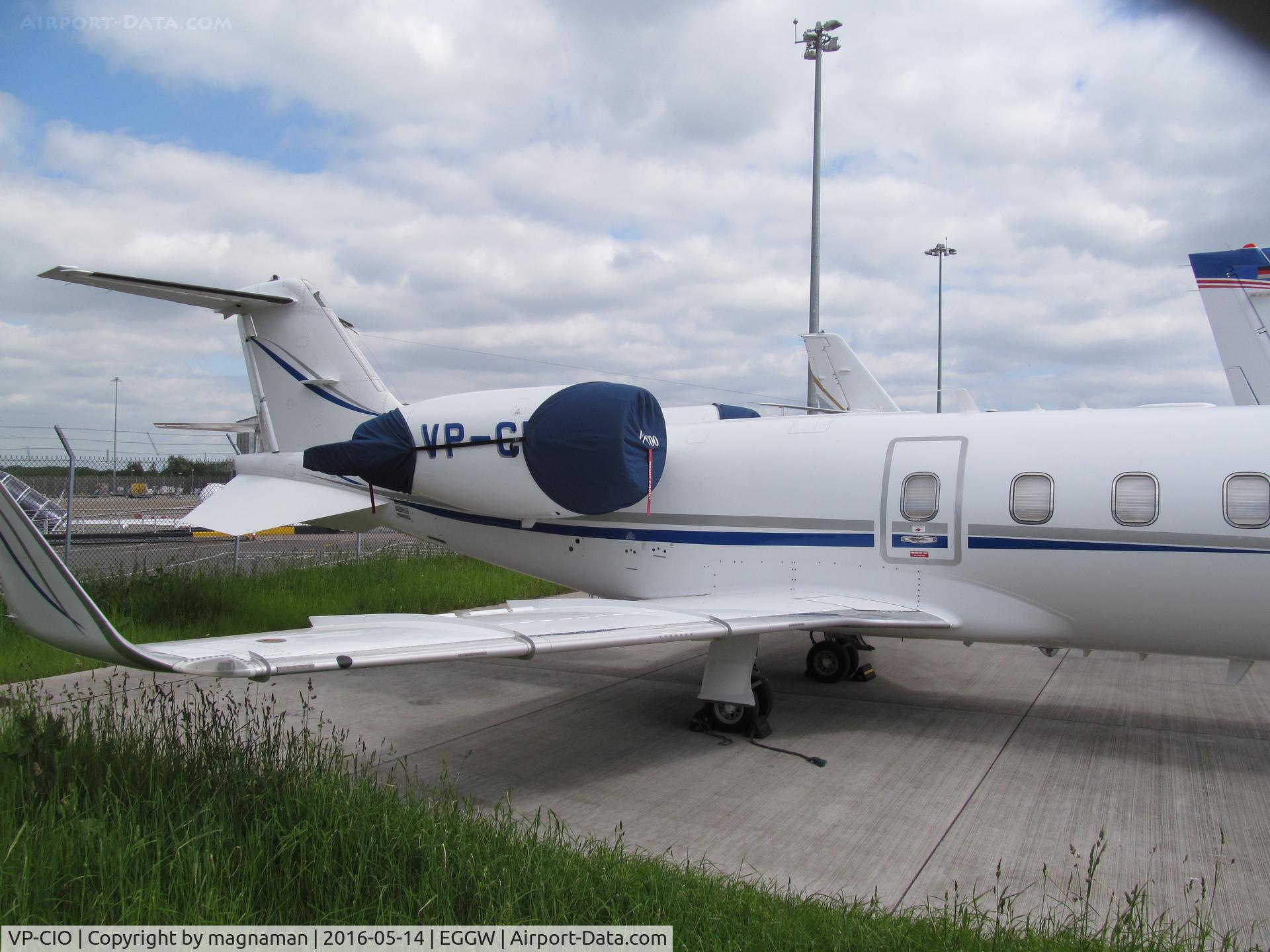VP-CIO, 2008 Learjet 60 C/N 60-350, Still with old reg of VP-COO on engine cover.