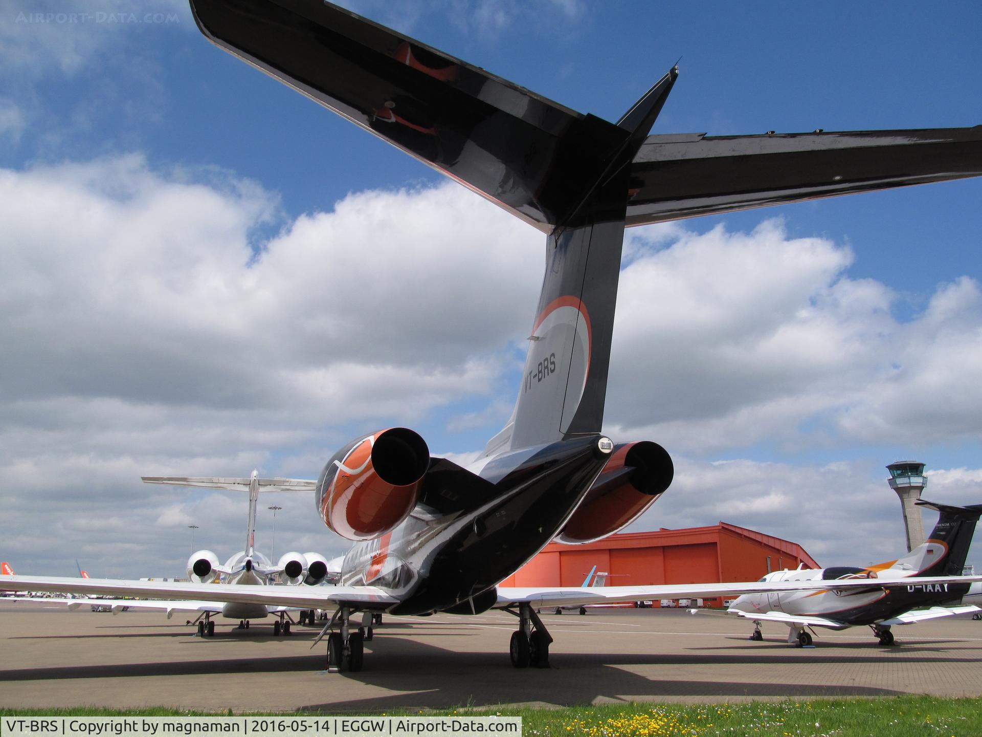 VT-BRS, 2007 Gulfstream Aerospace GV-SP (G550) C/N 5162, at luton - bizfest