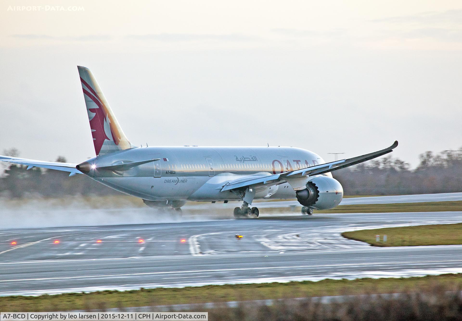A7-BCD, 2013 Boeing 787-8 Dreamliner C/N 38322, Copenhagen 11.12.15