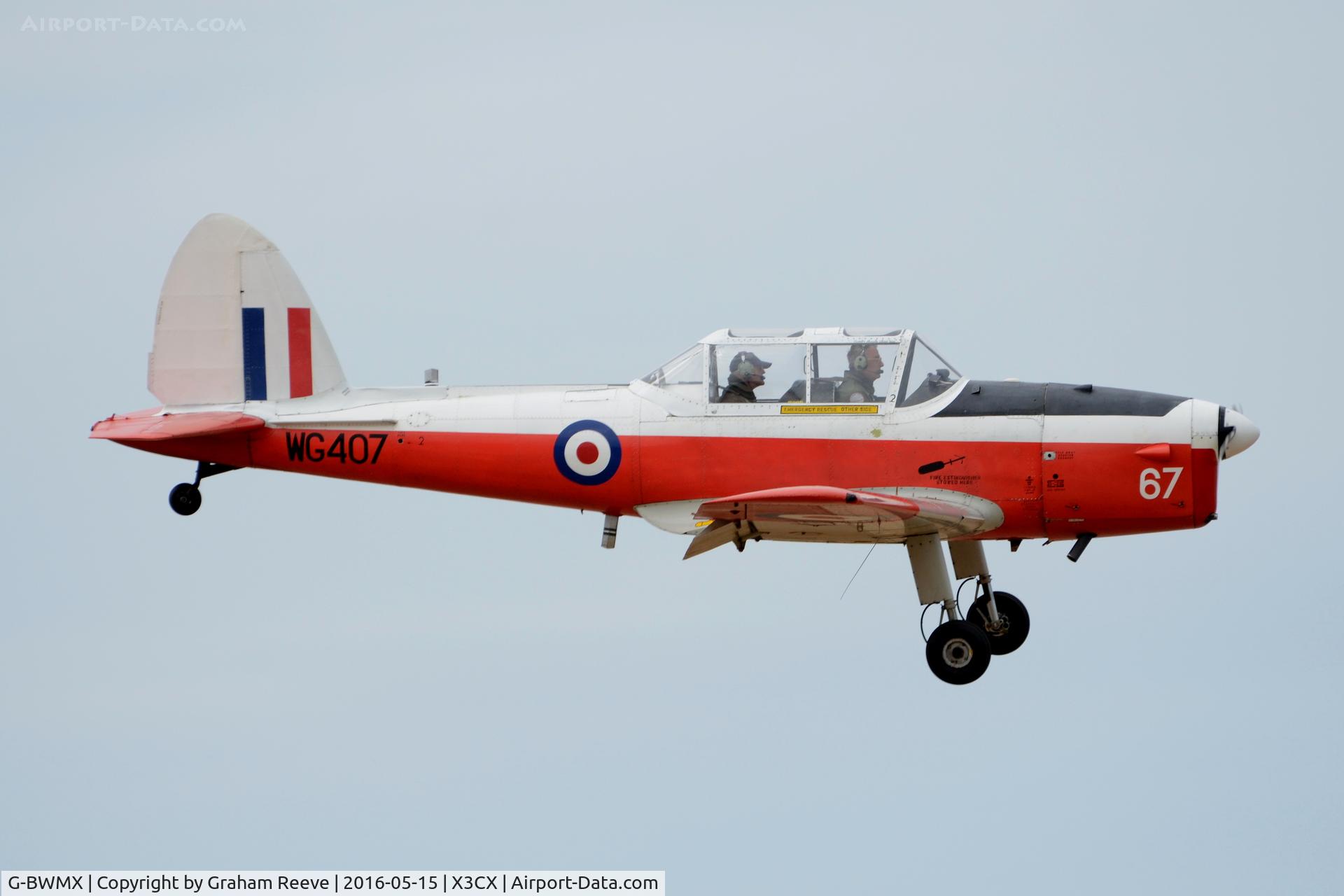 G-BWMX, 1951 De Havilland DHC-1 Chipmunk T.10 C/N C1/0481, Landing at Northrepps.