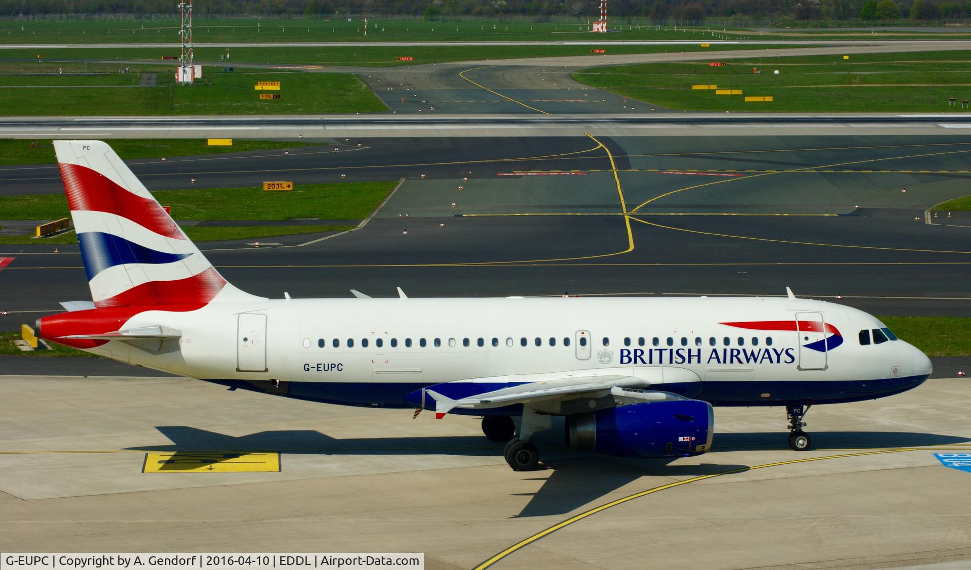 G-EUPC, 1999 Airbus A319-131 C/N 1118, British Airways, seen here after pushback at Düsseldorf Int'l(EDDL)