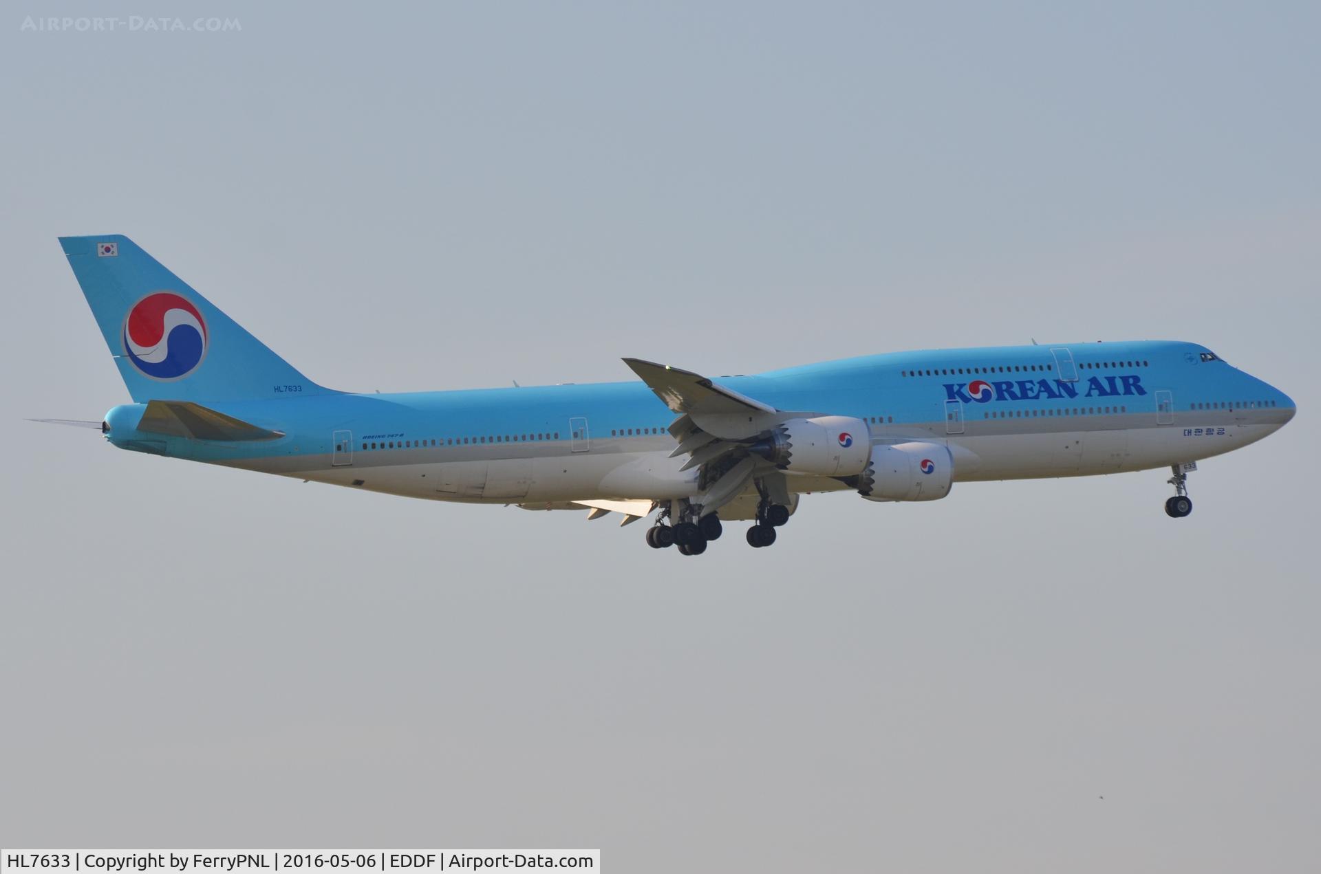 HL7633, 2015 Boeing 747-8B5 C/N 40908, Korean B748 arriving in FRA.