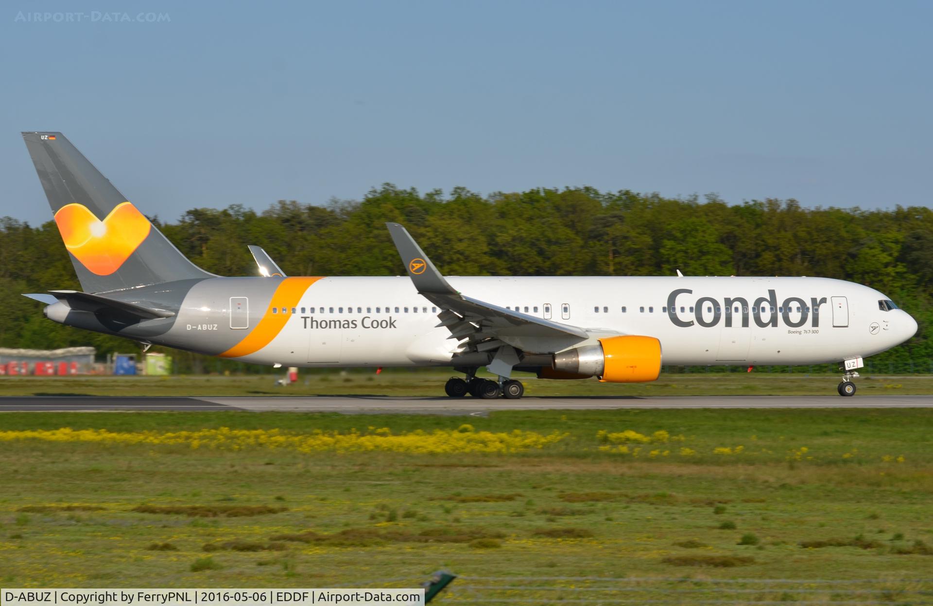 D-ABUZ, 1991 Boeing 767-330/ER C/N 25209, Condor B763 departing FRA.