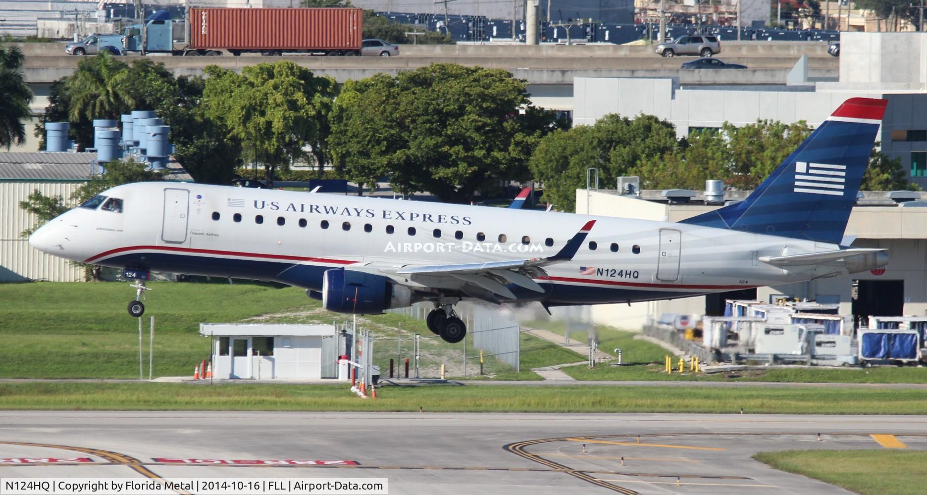 N124HQ, 2007 Embraer 175LR (ERJ-170-200LR) C/N 17000200, USAirways