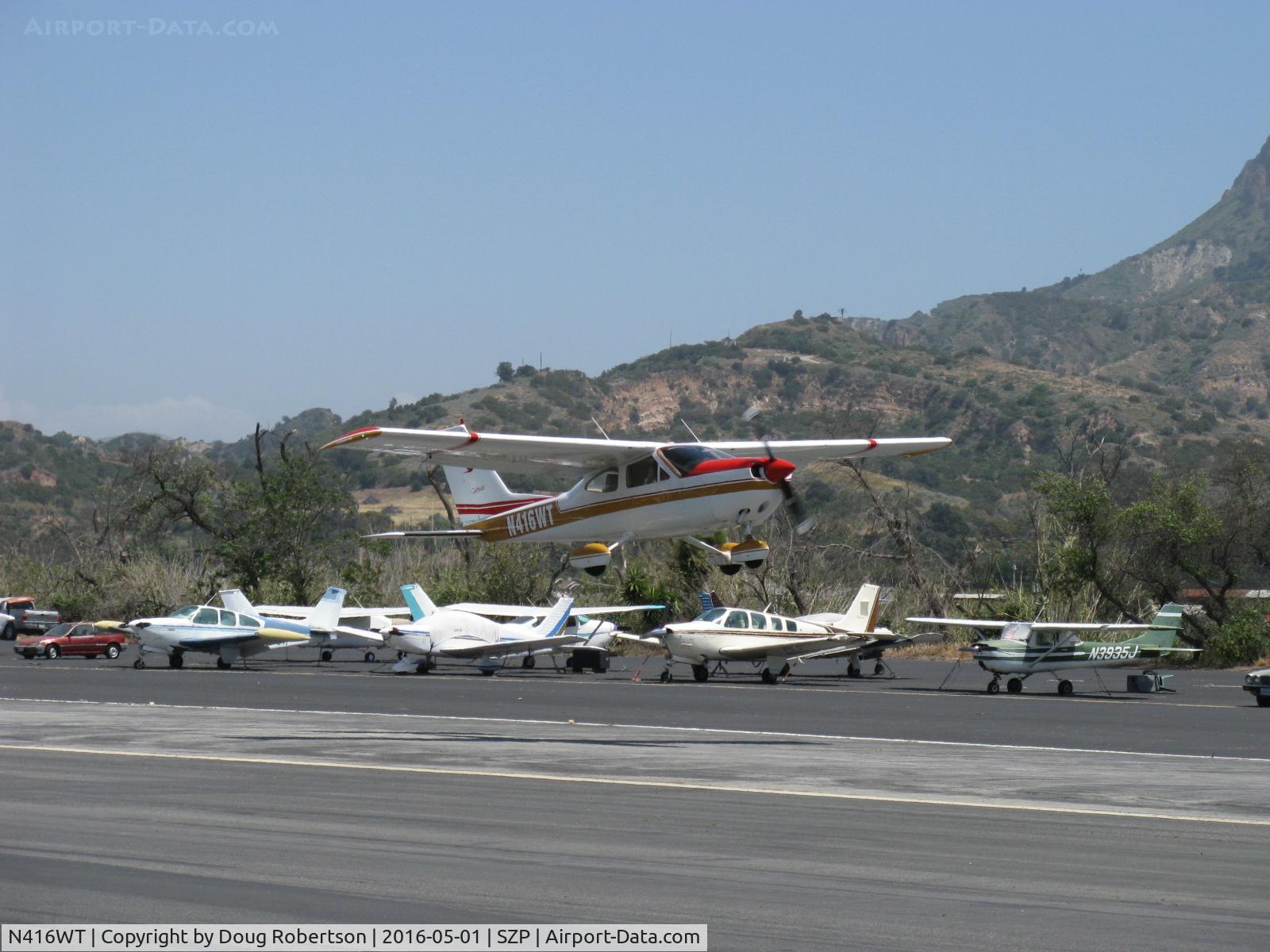 N416WT, 1975 Cessna 177B Cardinal C/N 17702355, 1975 Cessna 177B CARDINAL, Lycoming O&VO-360 180 Hp, takeoff climb Rwy 22