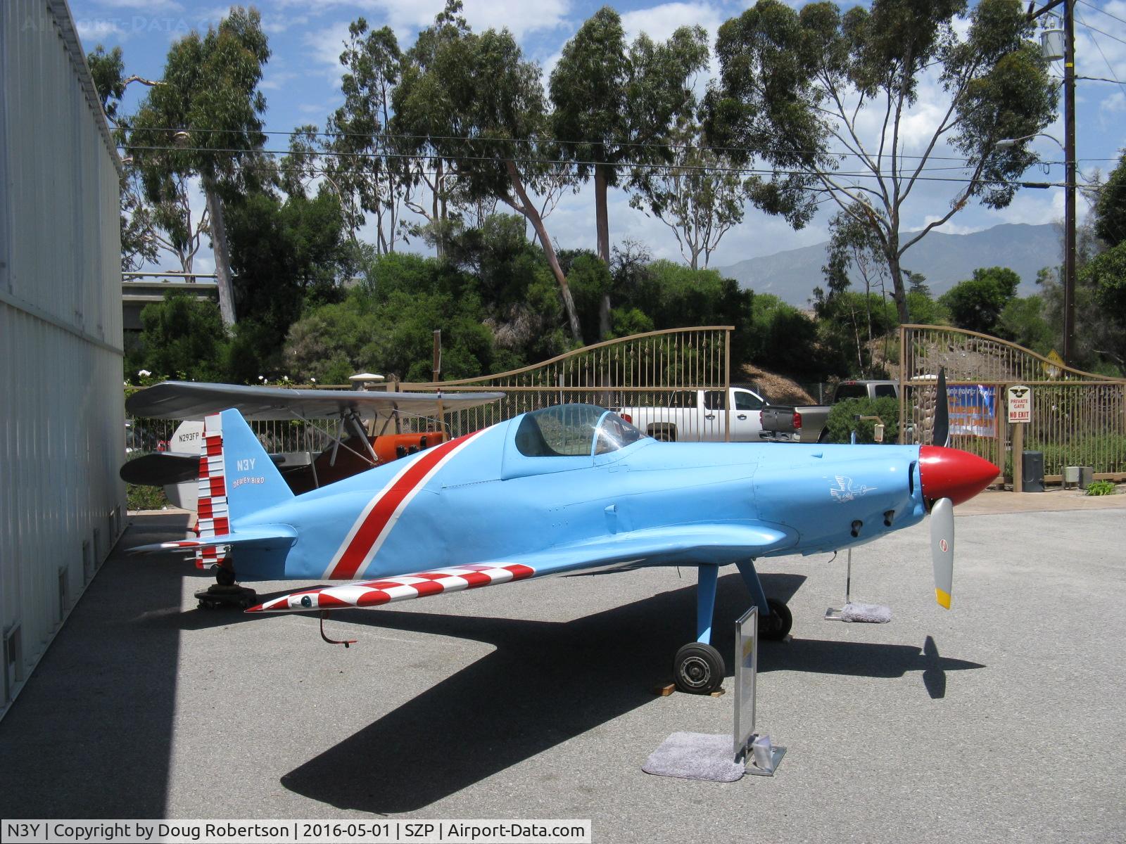 N3Y, 1961 LeVier Cosmic Wind C/N 1, NOT A LeVier Cosmic Wind-N3Y 1961 Deweybird weighs 440 lbs more with larger engine, more Hp, different landing gear, more than 12 gallons fuel, different fuselage, etc, A unique One-Off!