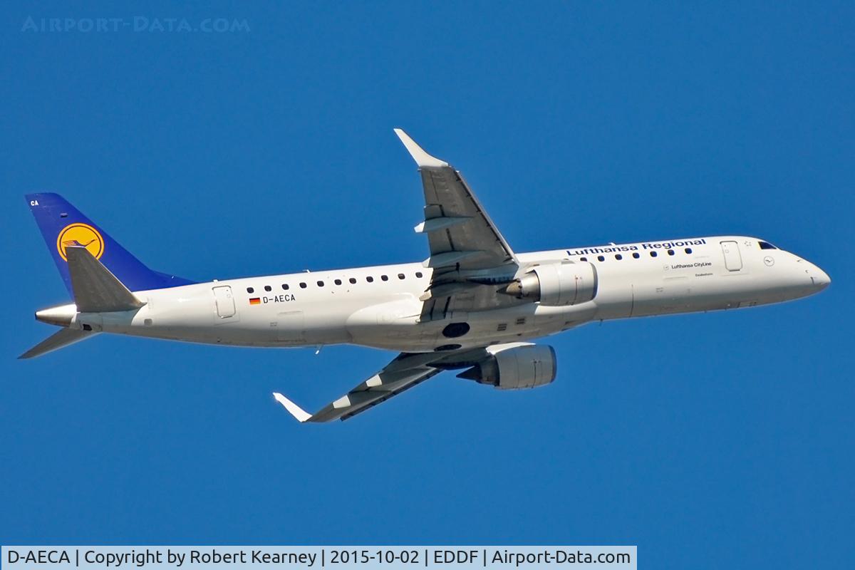 D-AECA, 2009 Embraer 190LR (ERJ-190-100LR) C/N 19000327, Climbing out of EDDF