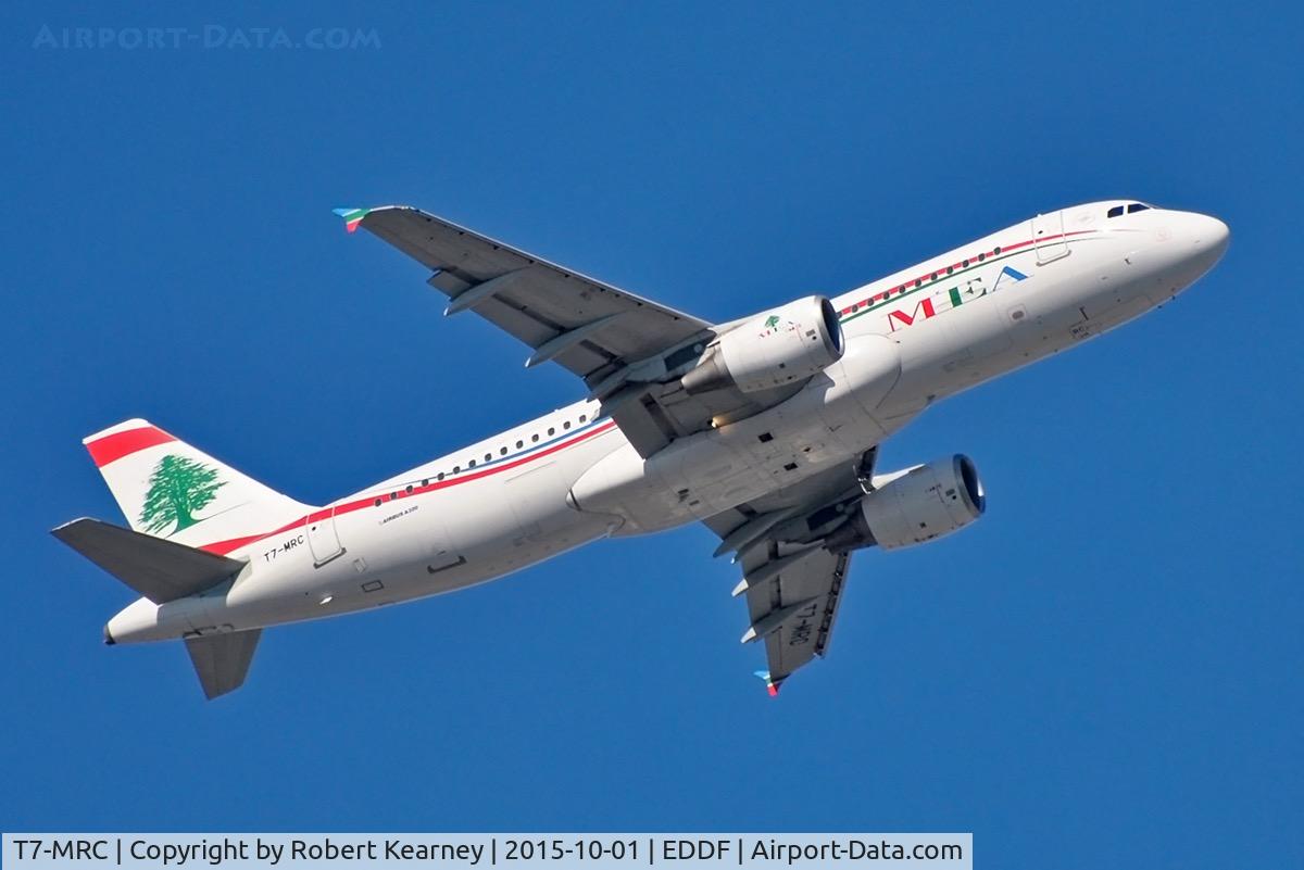 T7-MRC, 2012 Airbus A320-214 C/N 5253, Climbing out of EDDF