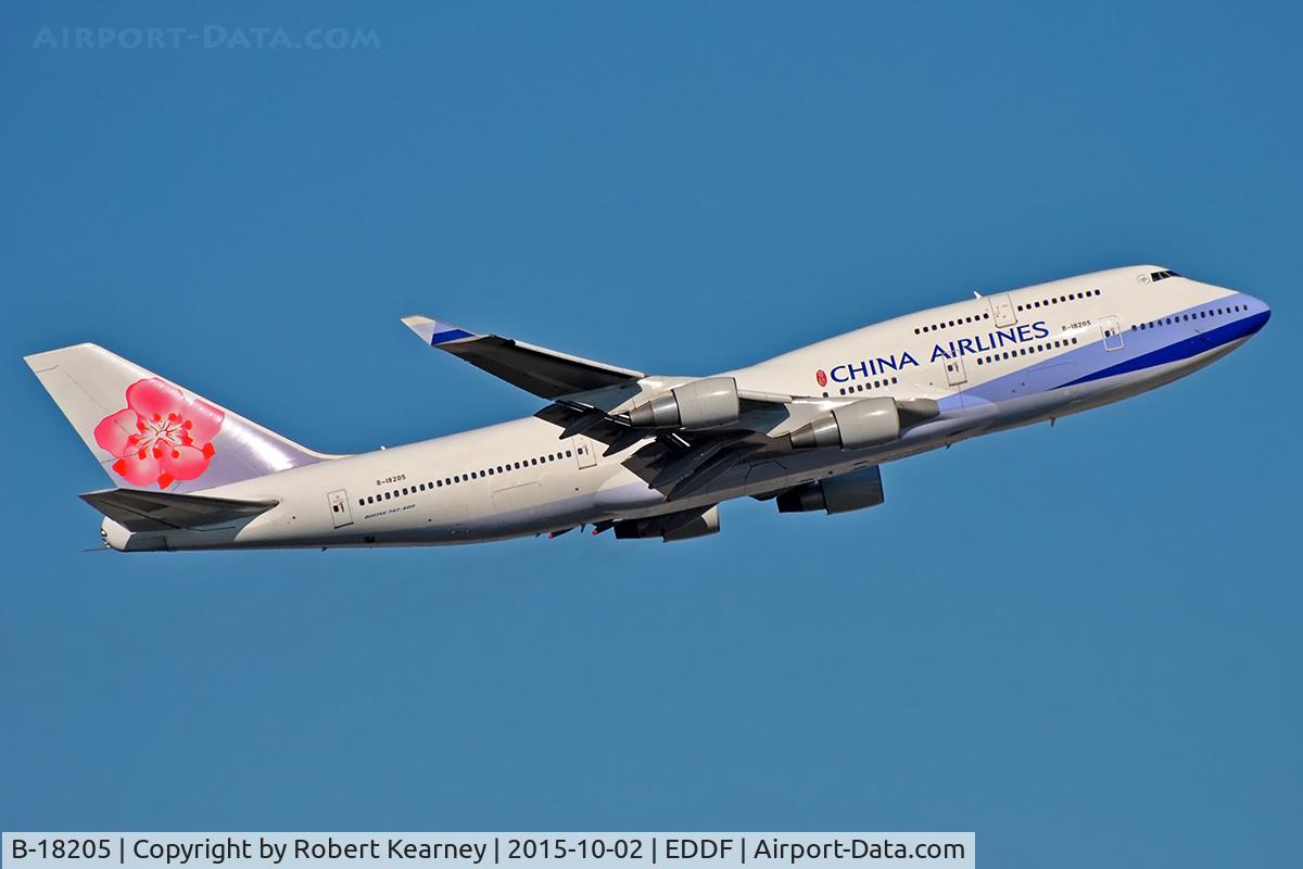 B-18205, Boeing 747-409 C/N 28712, Climbing out of EDDF