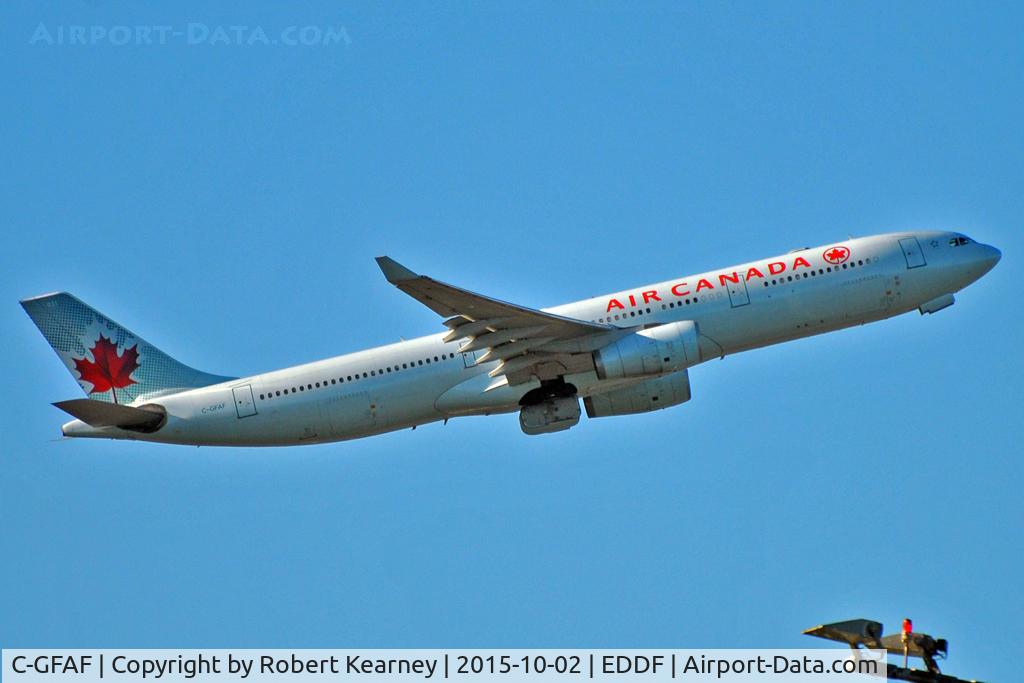 C-GFAF, 1999 Airbus A330-343 C/N 0277, Climbing out of EDDF