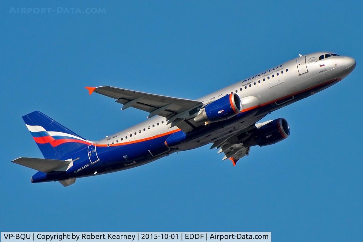 VP-BQU, 2008 Airbus A320-214 C/N 3373, Climbing out of EDDF