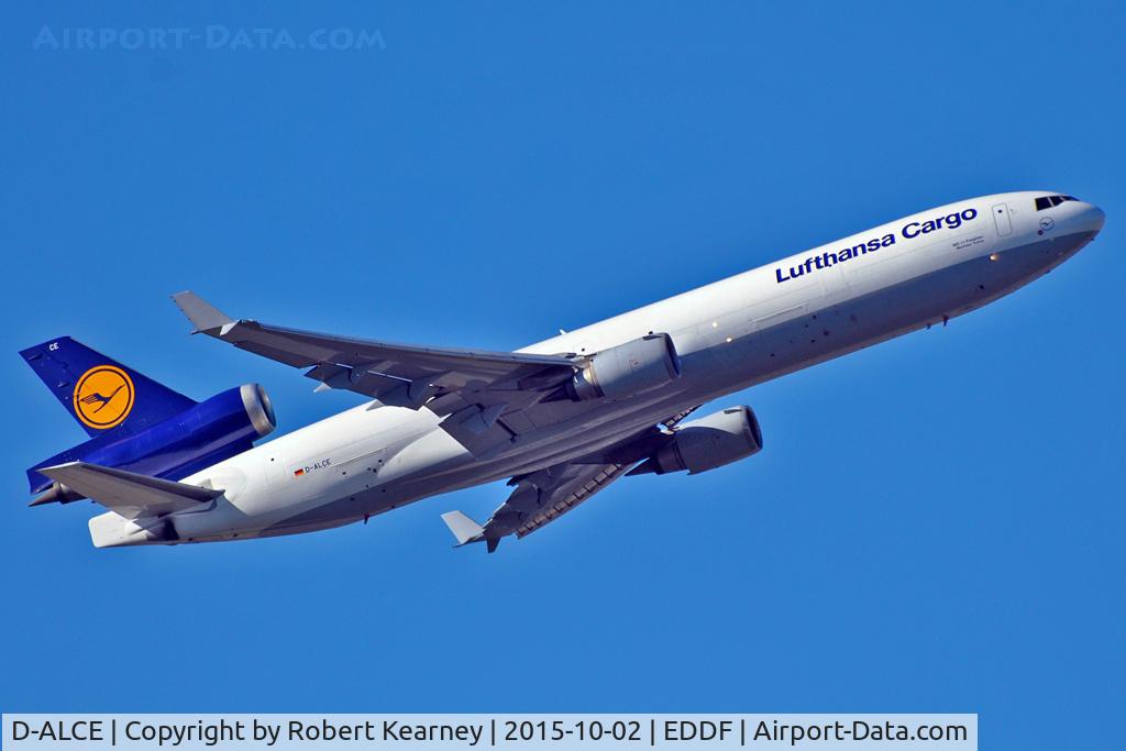 D-ALCE, 1998 McDonnell Douglas MD-11F C/N 48785, Climbing out of EDDF