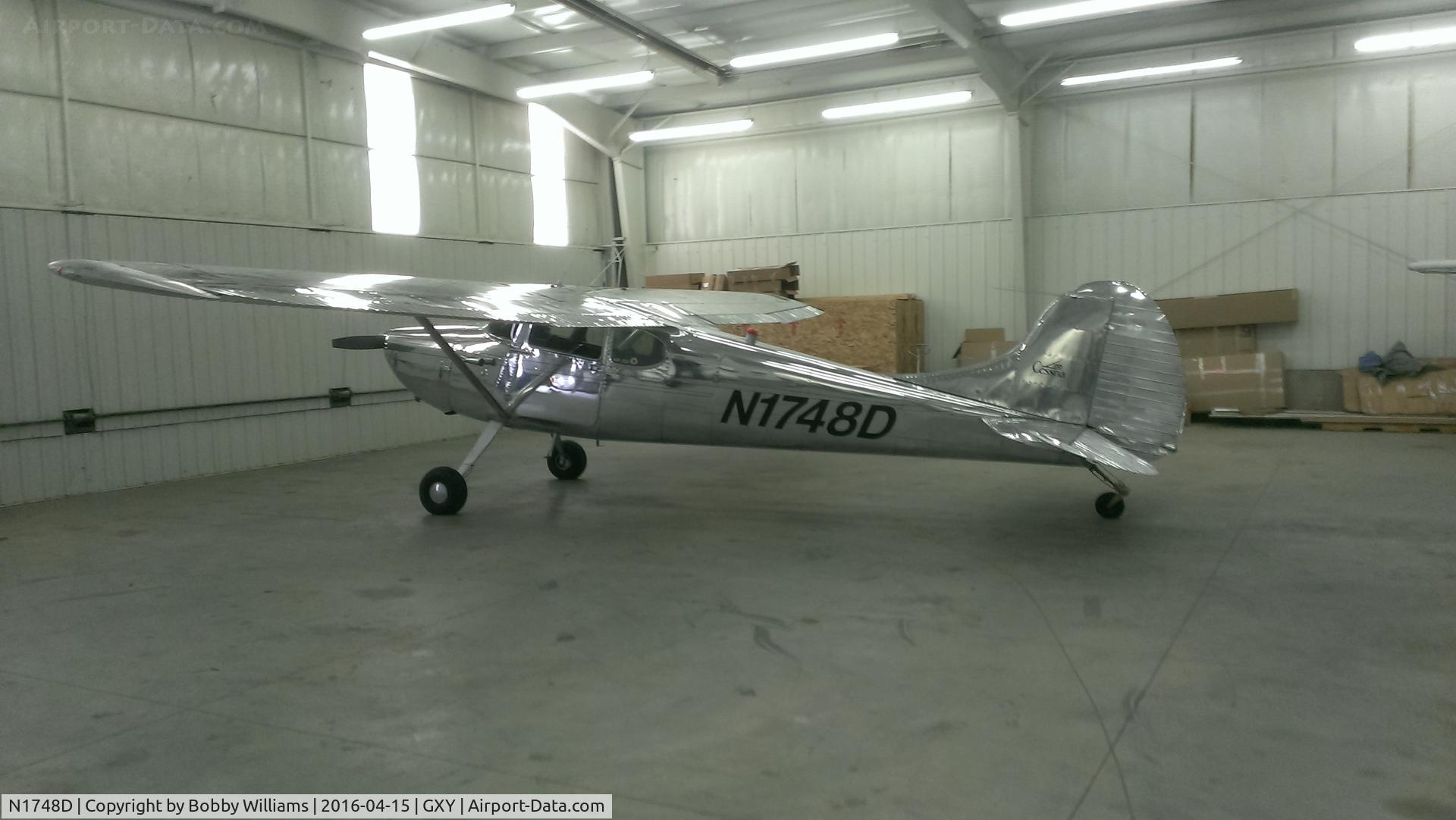 N1748D, 1951 Cessna 170A C/N 20191, All better now.  New aileron, outer wing panels and tip.  Repaired by Beegles Aircraft Service in Greeley, CO.  They polished the entire fuselage for me at no extra charge.