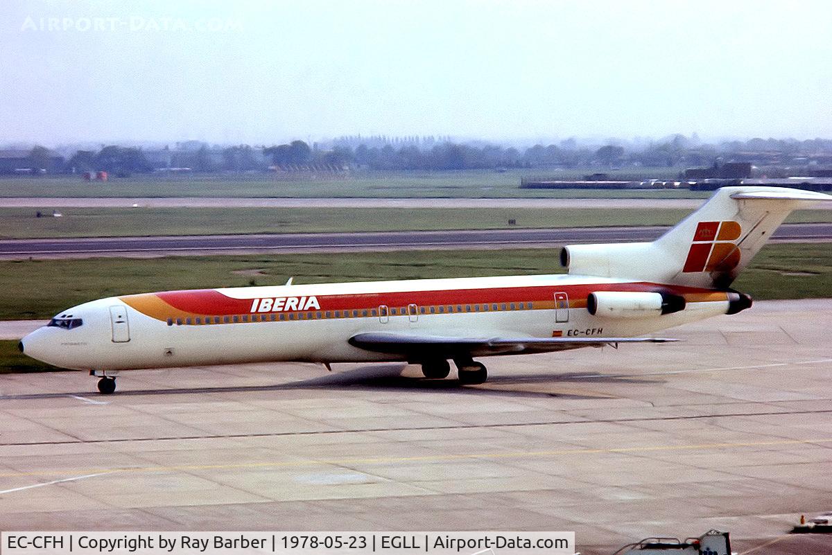 EC-CFH, 1974 Boeing 727-256 C/N 20818, Boeing 727-256 [20818] (Iberia) Heathrow~G 23/05/1978. From a slide.
