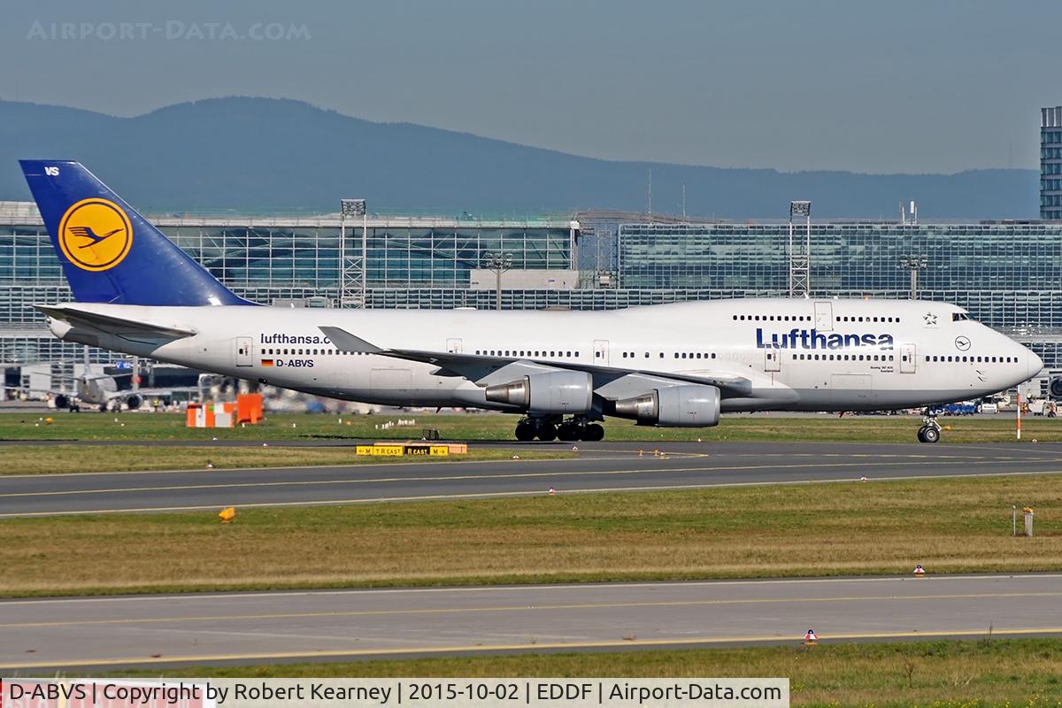 D-ABVS, 1997 Boeing 747-430 C/N 28286, Taxiing in after arrival