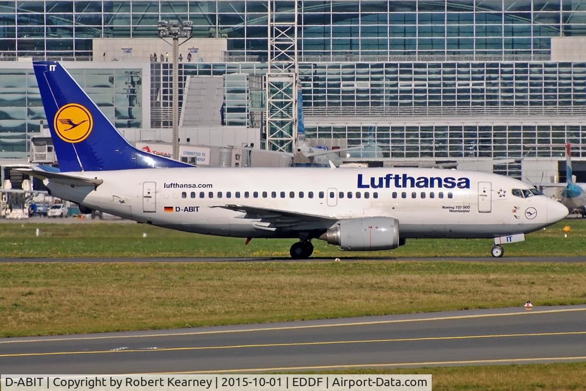 D-ABIT, 1991 Boeing 737-530 C/N 24943, Taxiing in after arrival
