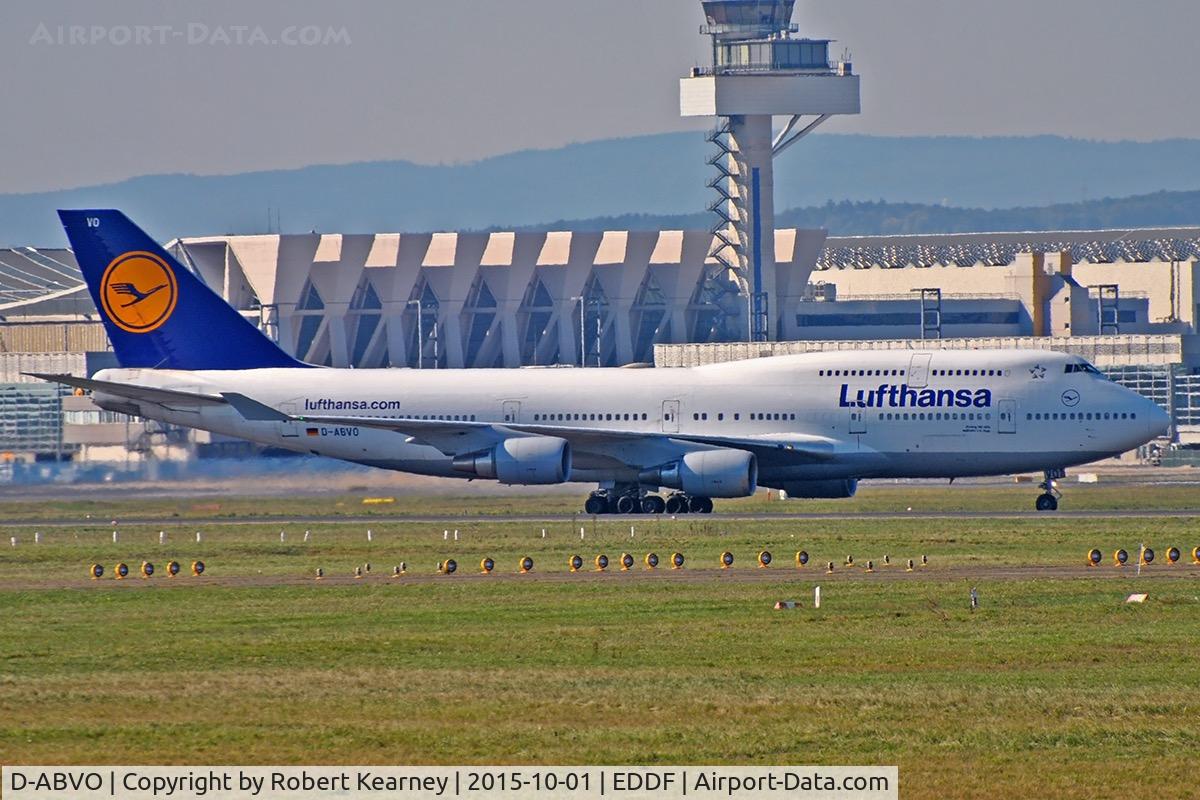 D-ABVO, 1996 Boeing 747-430 C/N 28086, Taxiing in after arrival