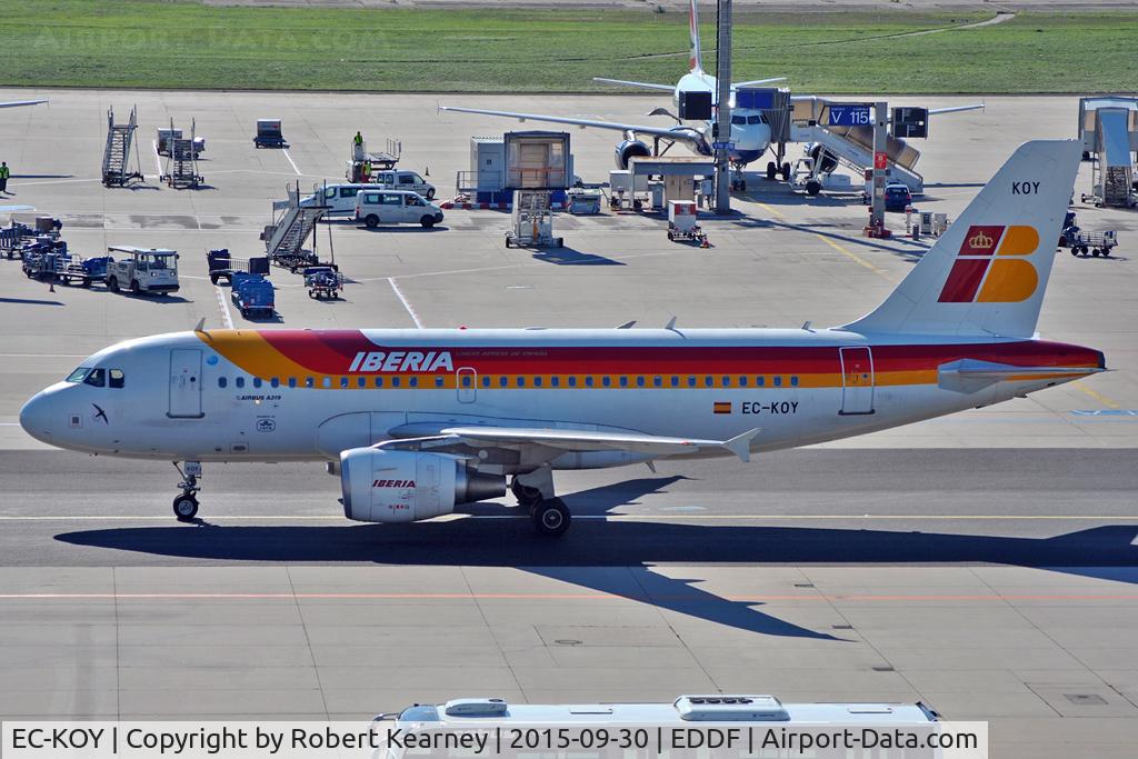 EC-KOY, 2008 Airbus A319-111 C/N 3443, Taxiing in after arrival