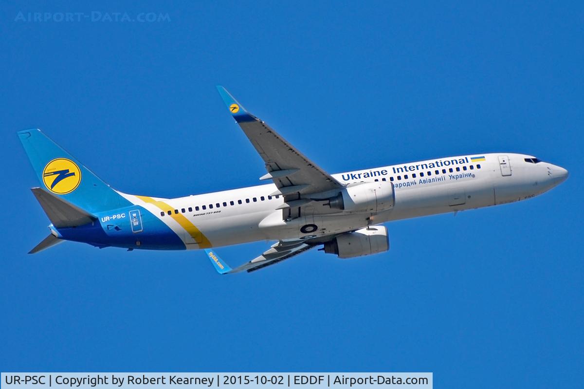 UR-PSC, 2010 Boeing 737-8HX C/N 29662, Climbing out of EDDF