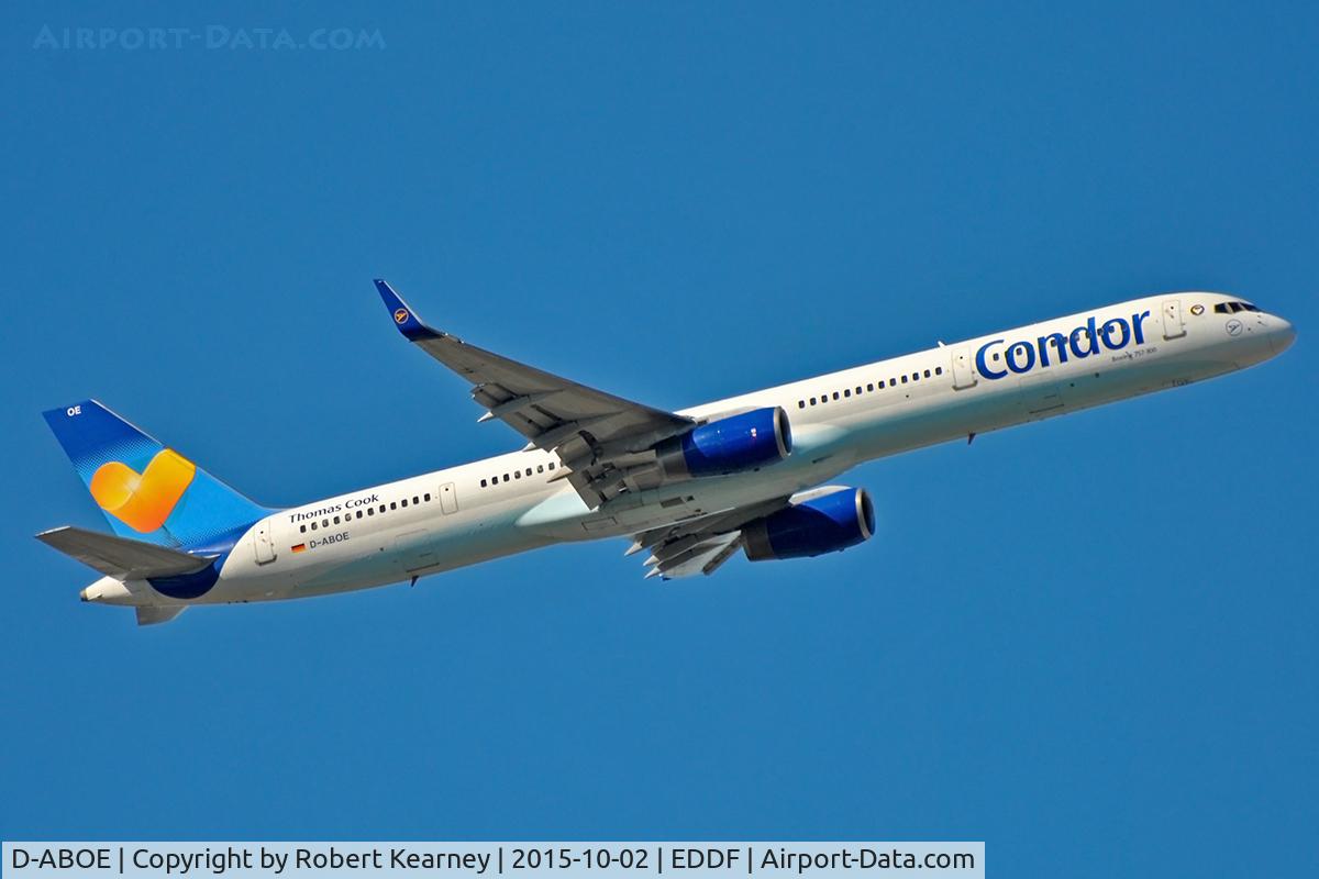 D-ABOE, 1999 Boeing 757-330 C/N 29012, Climbing out of EDDF
