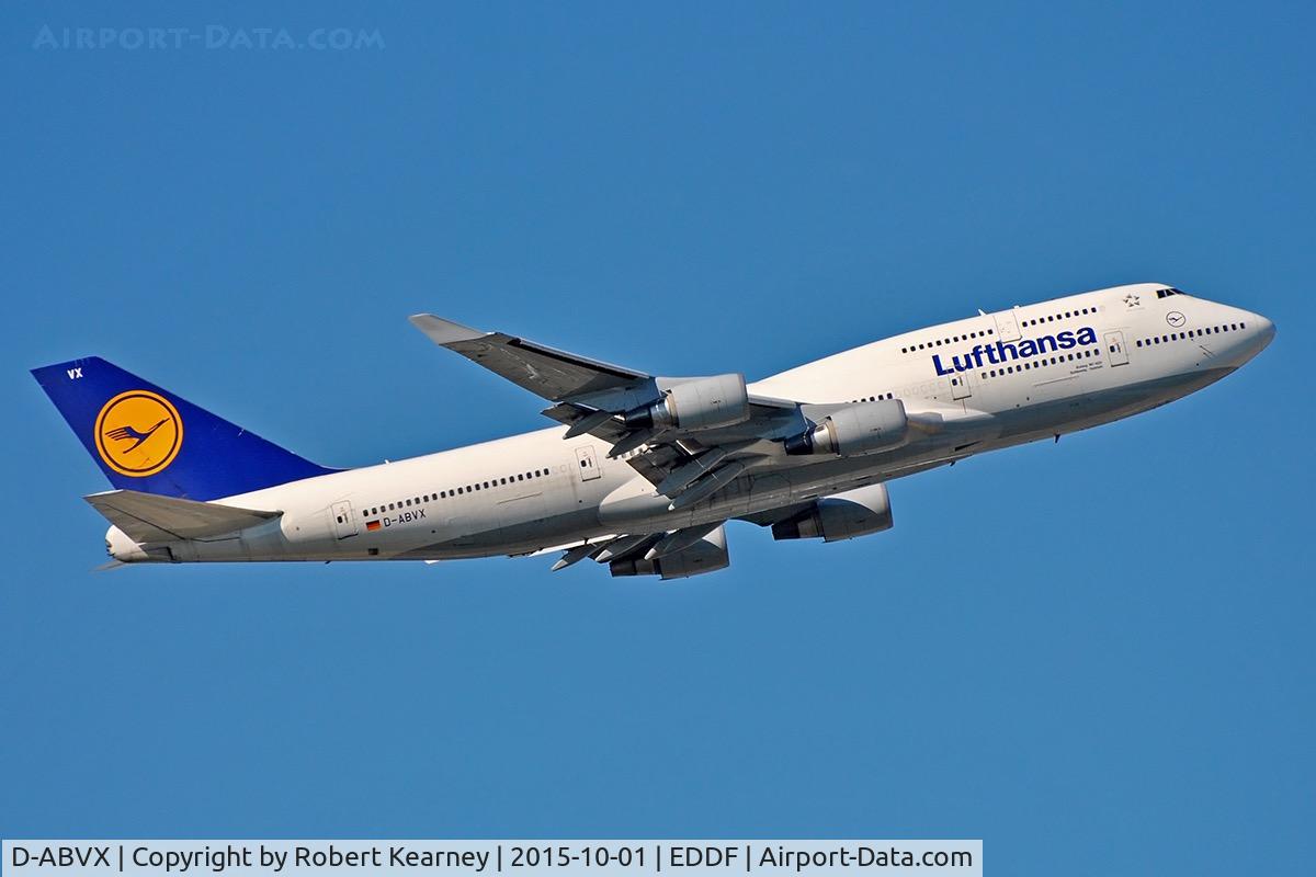 D-ABVX, 1999 Boeing 747-430 C/N 29868, Climbing out of EDDF