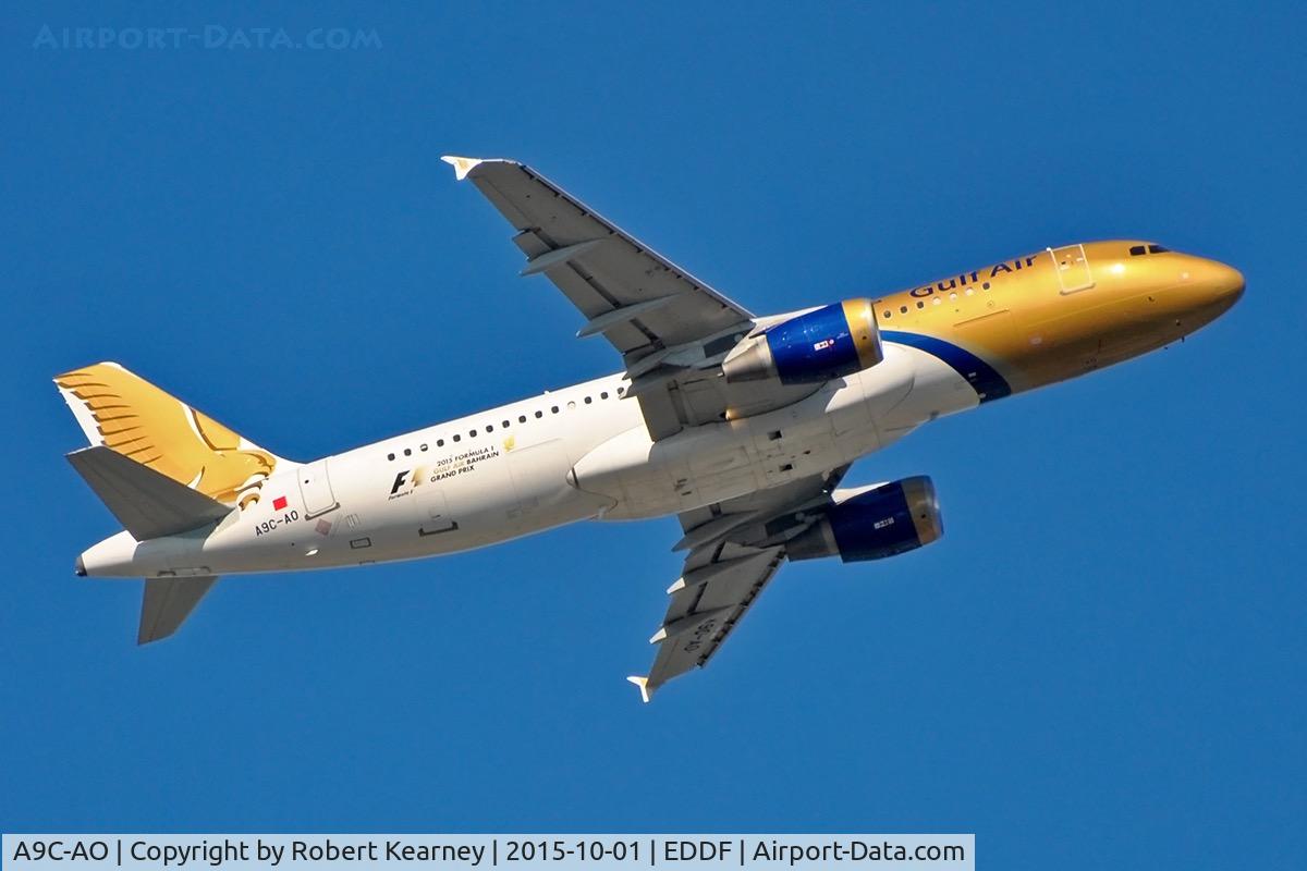 A9C-AO, 2011 Airbus A320-214 C/N 4860, Climbing out of EDDF