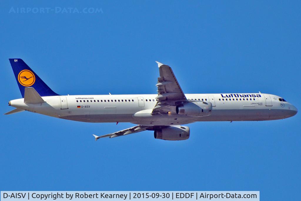 D-AISV, 2009 Airbus A321-231 C/N 4050, Climbing out of EDDF