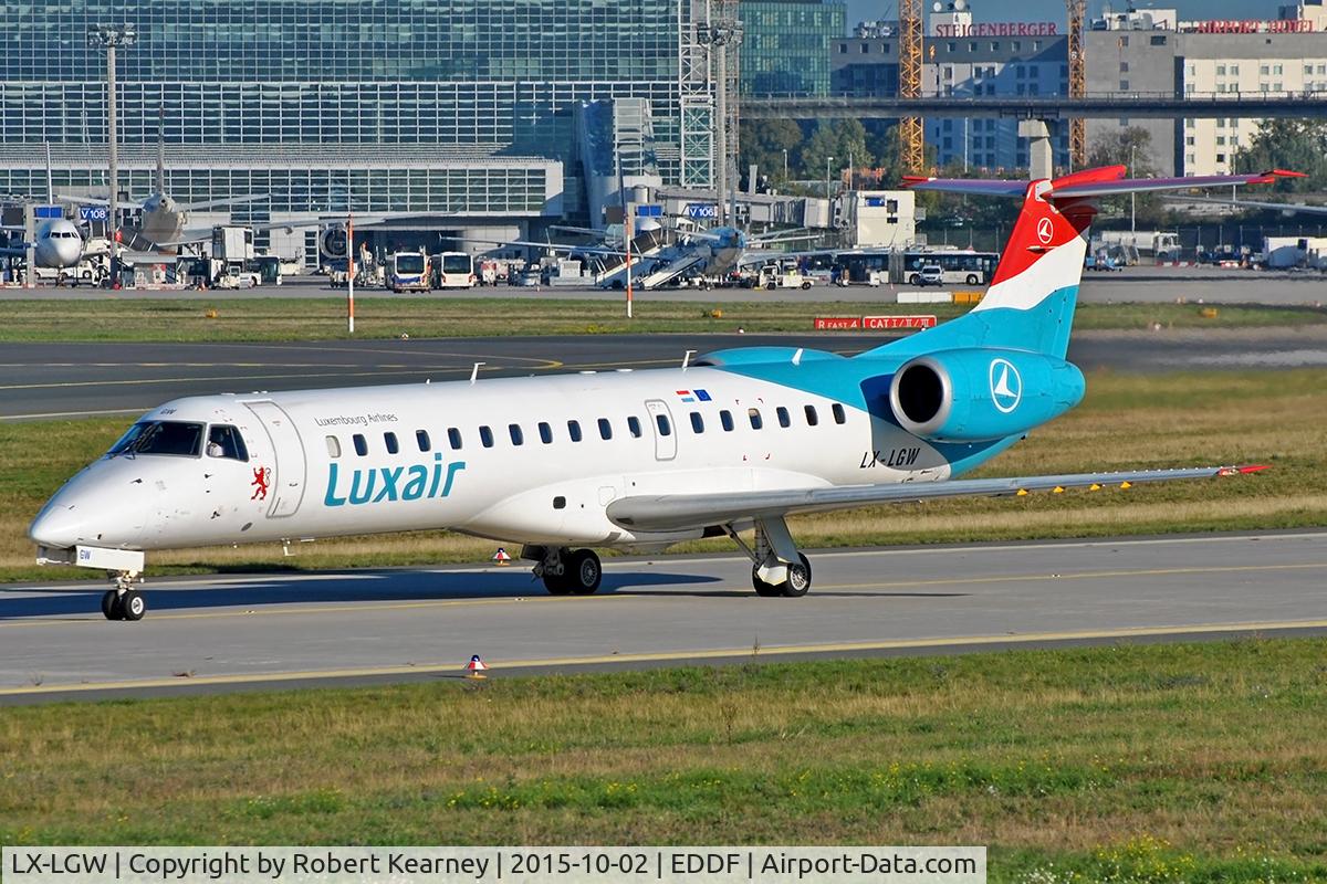 LX-LGW, 1999 Embraer EMB-145LU (ERJ-145LU) C/N 145135, Taxiing out for departure
