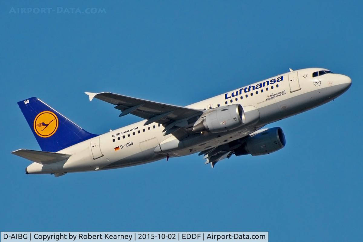 D-AIBG, 2011 Airbus A319-112 C/N 4841, Climbing out of EDDF