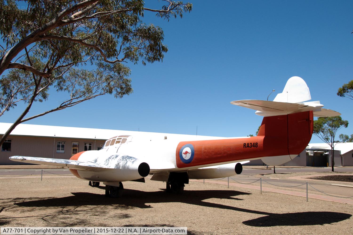A77-701, 1950 Gloster Meteor T.7 C/N Not found WA731, RAAF Gloster Meteor T.Mk.7 preserved at the Woomera Missile Park, South Australia