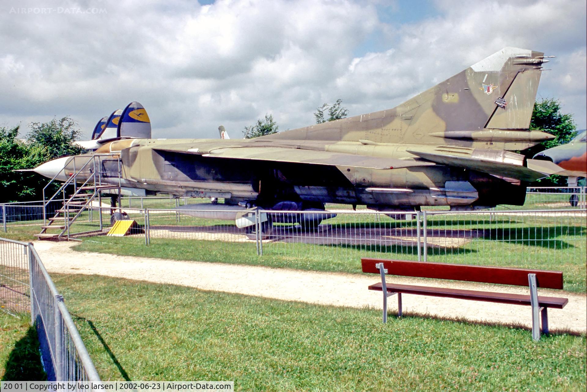 20 01, Mikoyan-Gurevich MiG-23MF C/N 390213095, Hermeskeil Museum 23.6.02