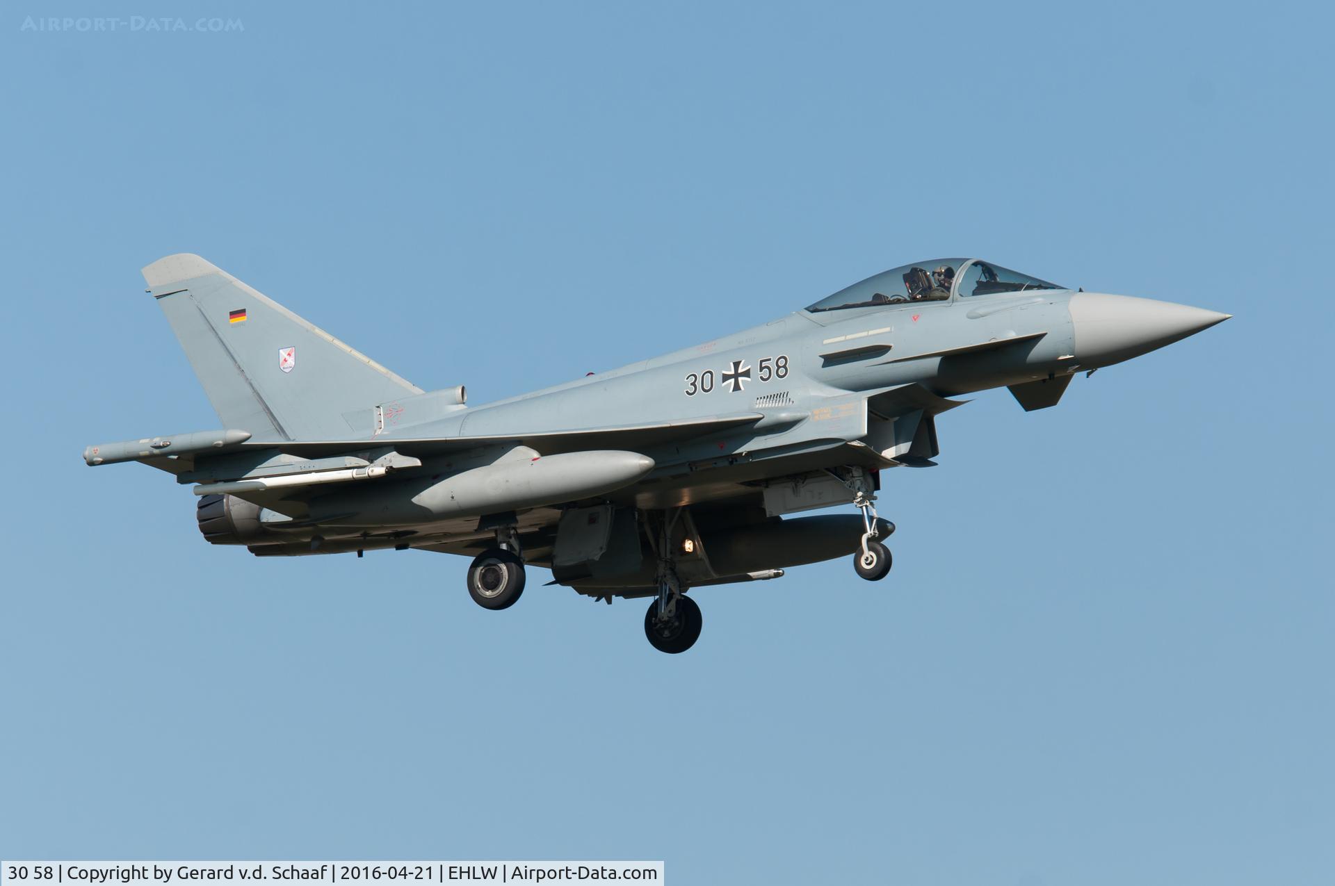 30 58, Eurofighter EF-2000 Typhoon S C/N GS042, Leuwarden, April 2015 (Frisian Flag)