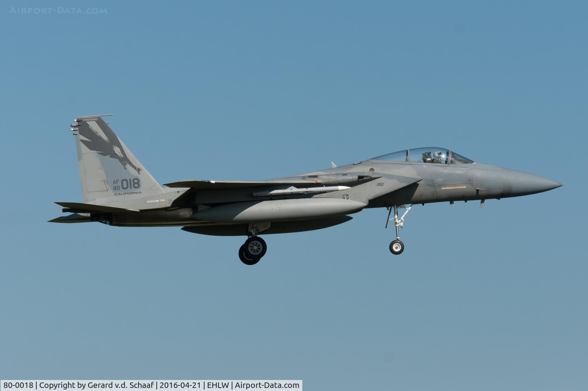 80-0018, 1980 McDonnell Douglas F-15C Eagle C/N 0658/C167, Leuwarden, April 2015 (Frisian Flag)