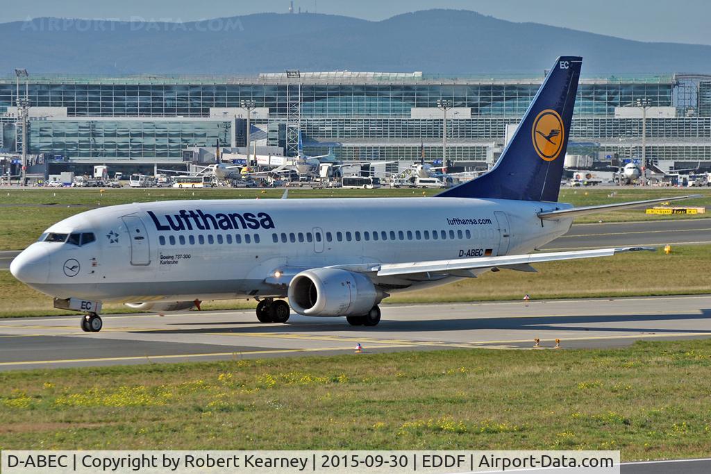 D-ABEC, 1991 Boeing 737-330 C/N 25149, Taxiing out for departure