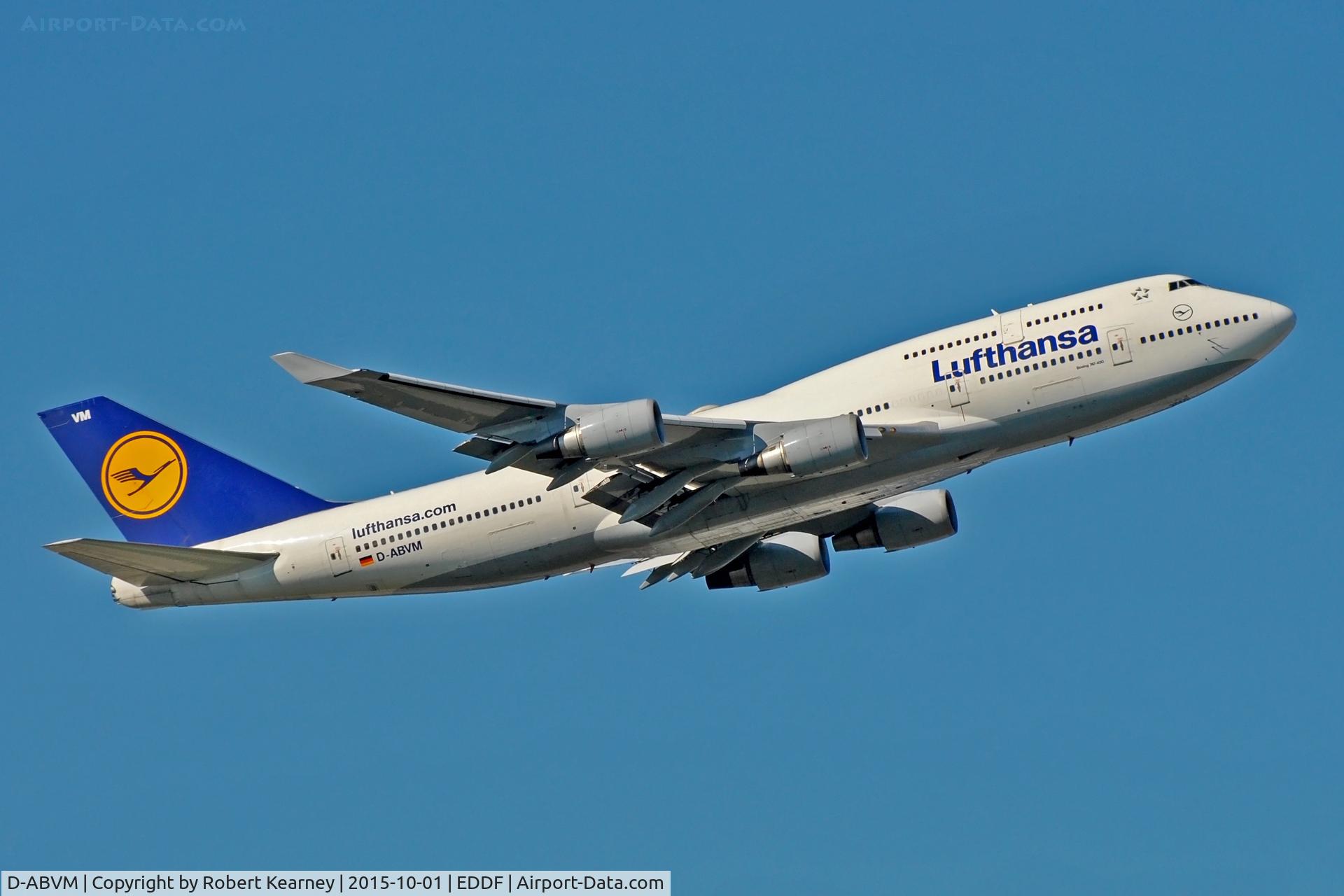 D-ABVM, 1998 Boeing 747-430 C/N 29101, Climbing out of EDDF